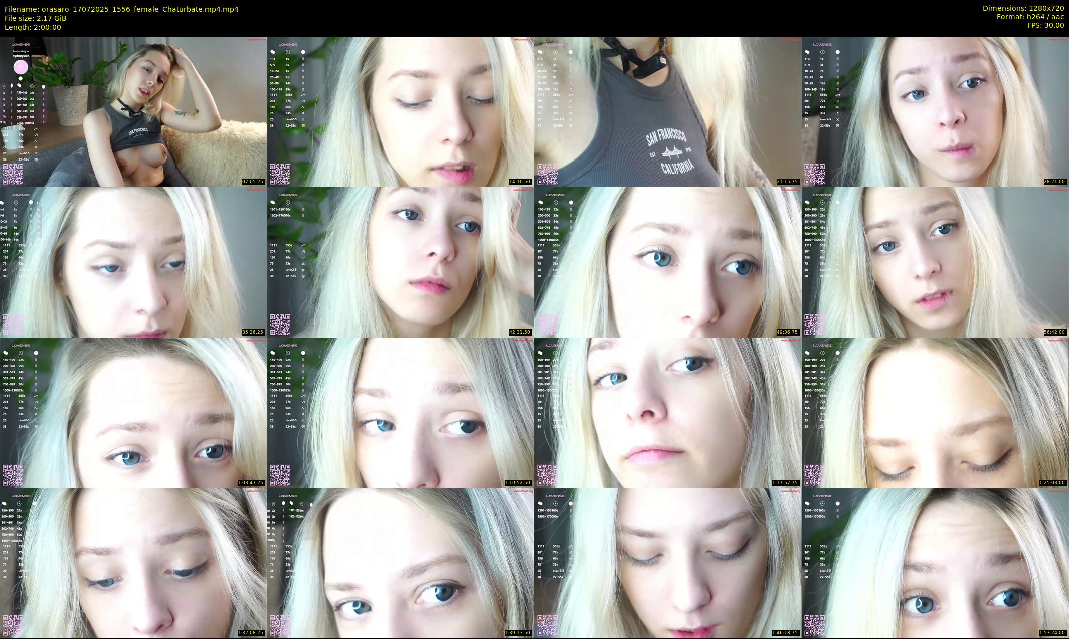 orasaro — 120 minute Chaturbate female cam show recording, 720p, Jul 17, 2025