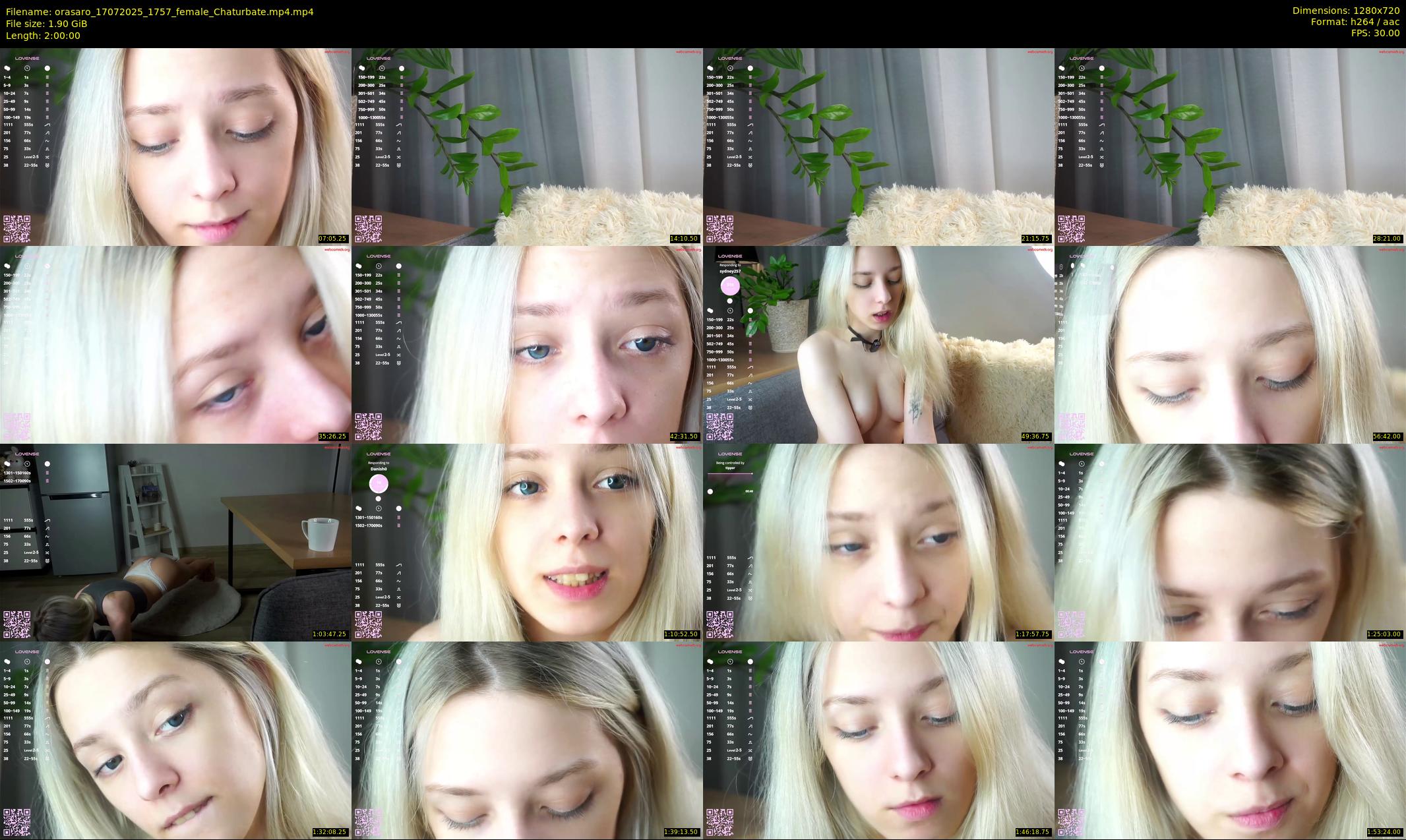 orasaro — 120 minute Chaturbate female cam show recording, 720p, Jul 17, 2025