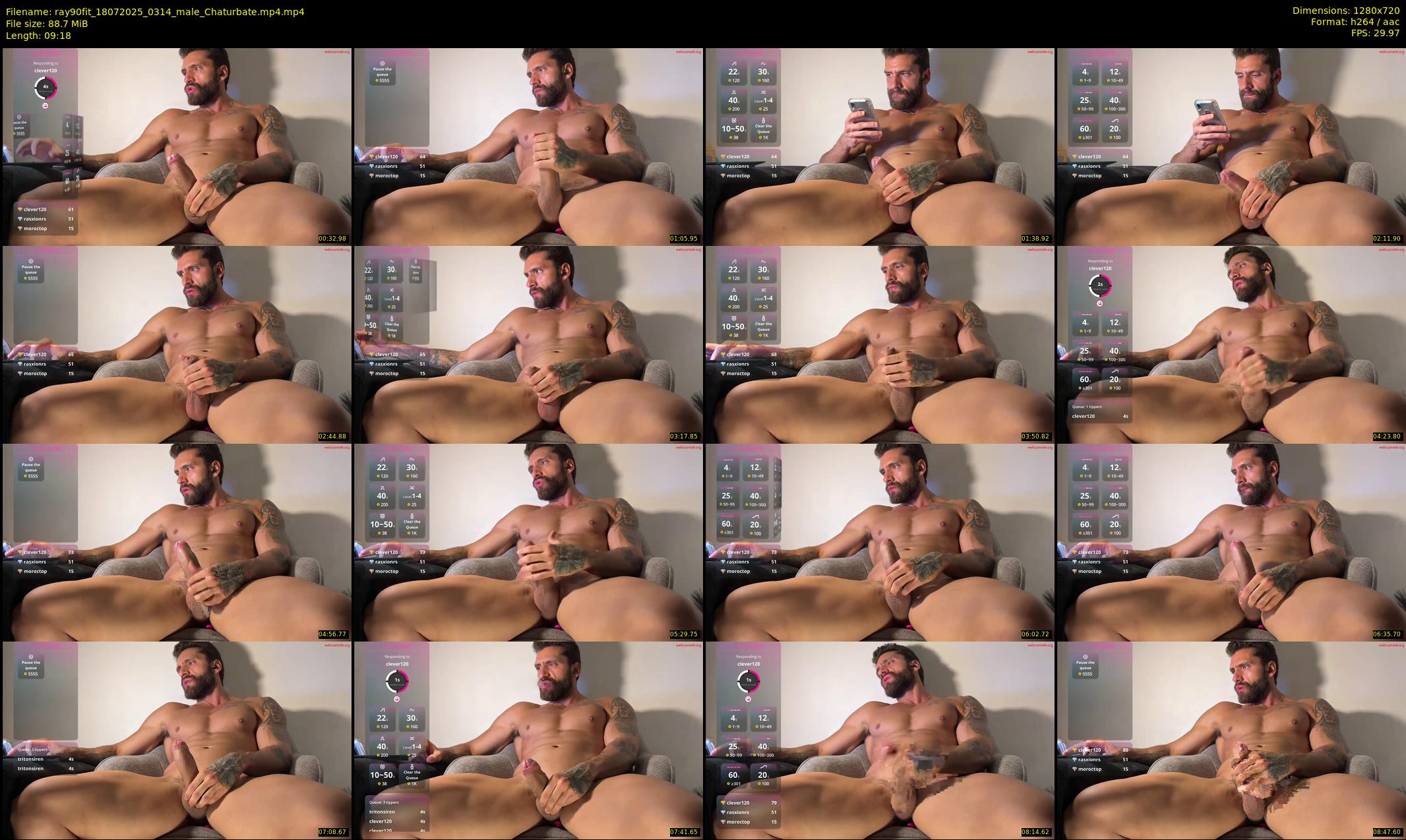 ray90fit — 10 minute Chaturbate male cam show recording, 720p, Jul 18, 2025