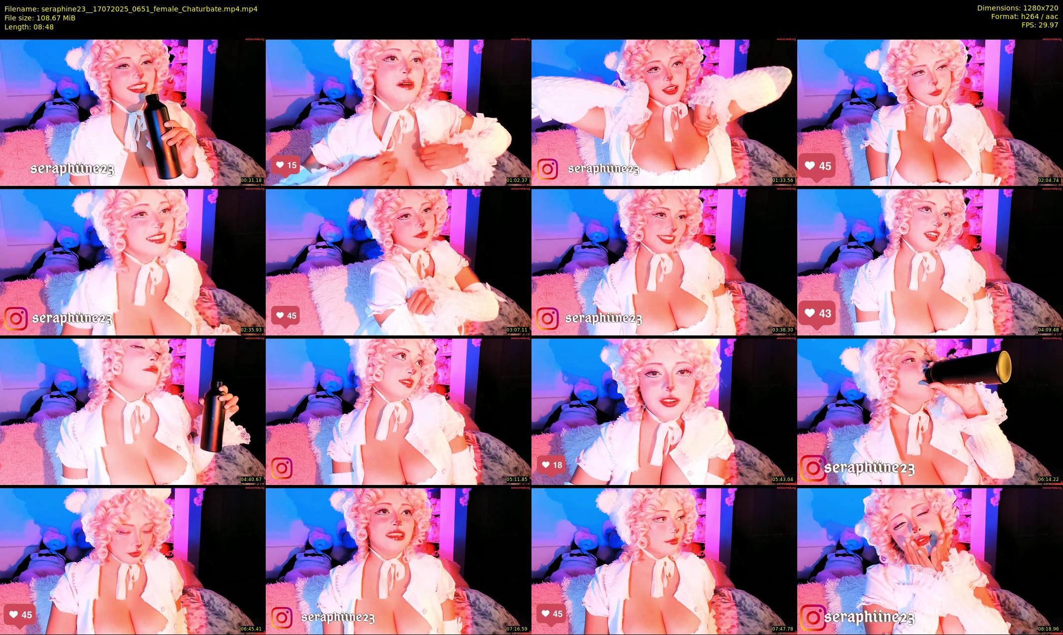 seraphine23_ — 9 minute Chaturbate female cam show recording, 720p, Jul 17, 2025