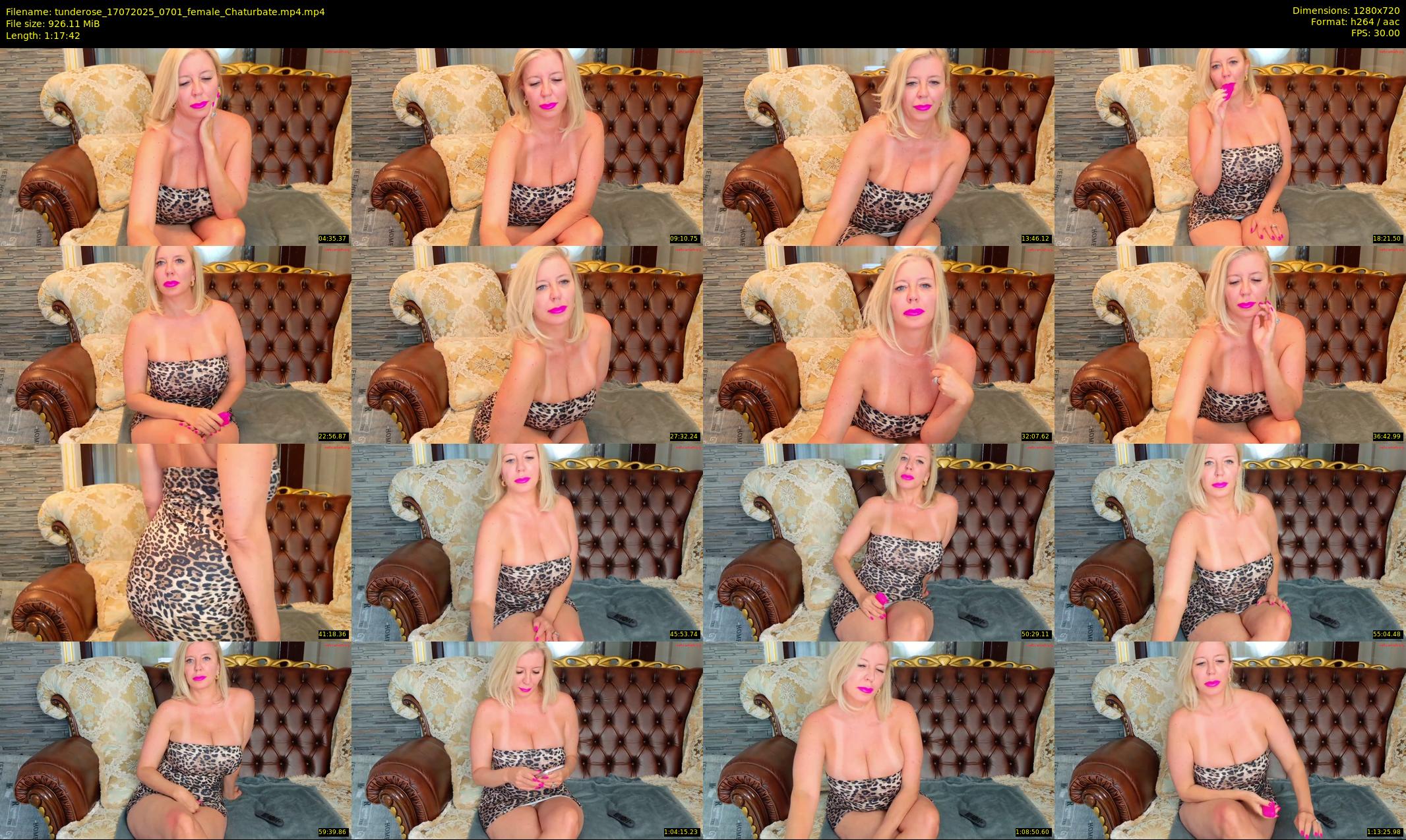 tunderose — 78 minute Chaturbate female cam show recording, 720p, Jul 17, 2025