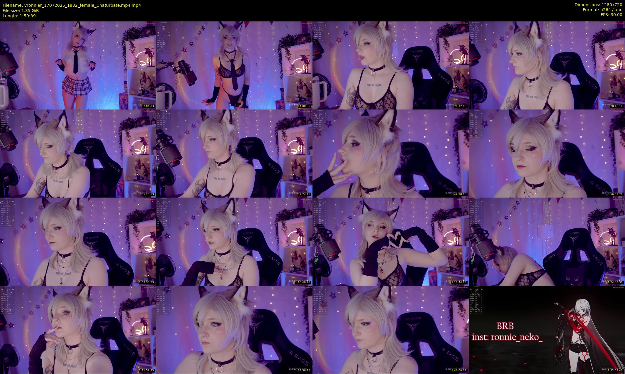 vronnier — 120 minute Chaturbate female cam show recording, 720p, Jul 17, 2025