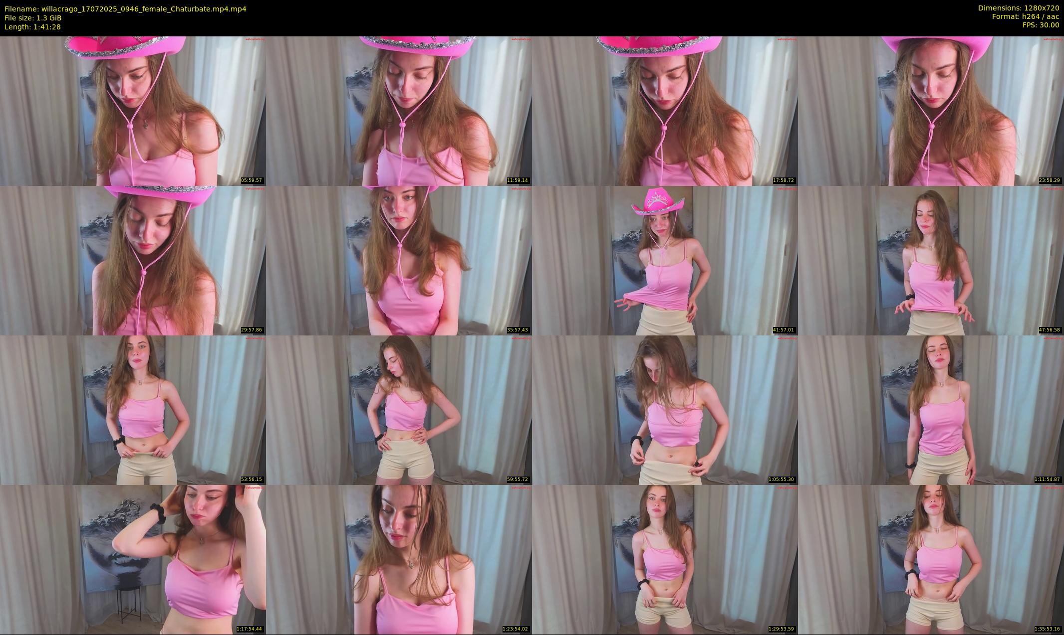 willacrago — 102 minute Chaturbate female cam show recording, 720p, Jul 17, 2025