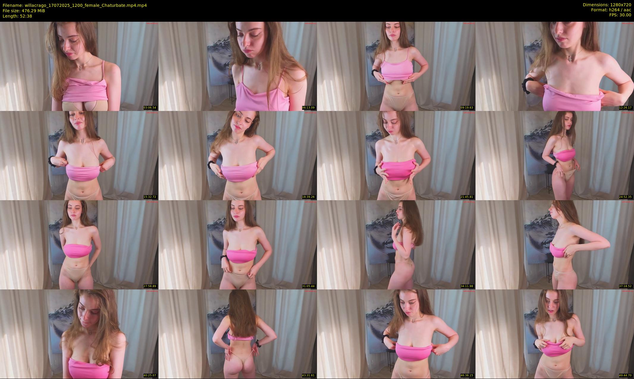 willacrago — 53 minute Chaturbate female cam show recording, 720p, Jul 17, 2025
