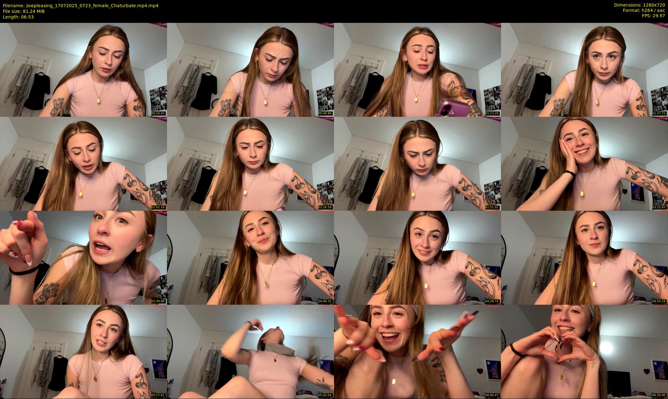 zoepleasing — 7 minute Chaturbate female cam show recording, 720p, Jul 17, 2025