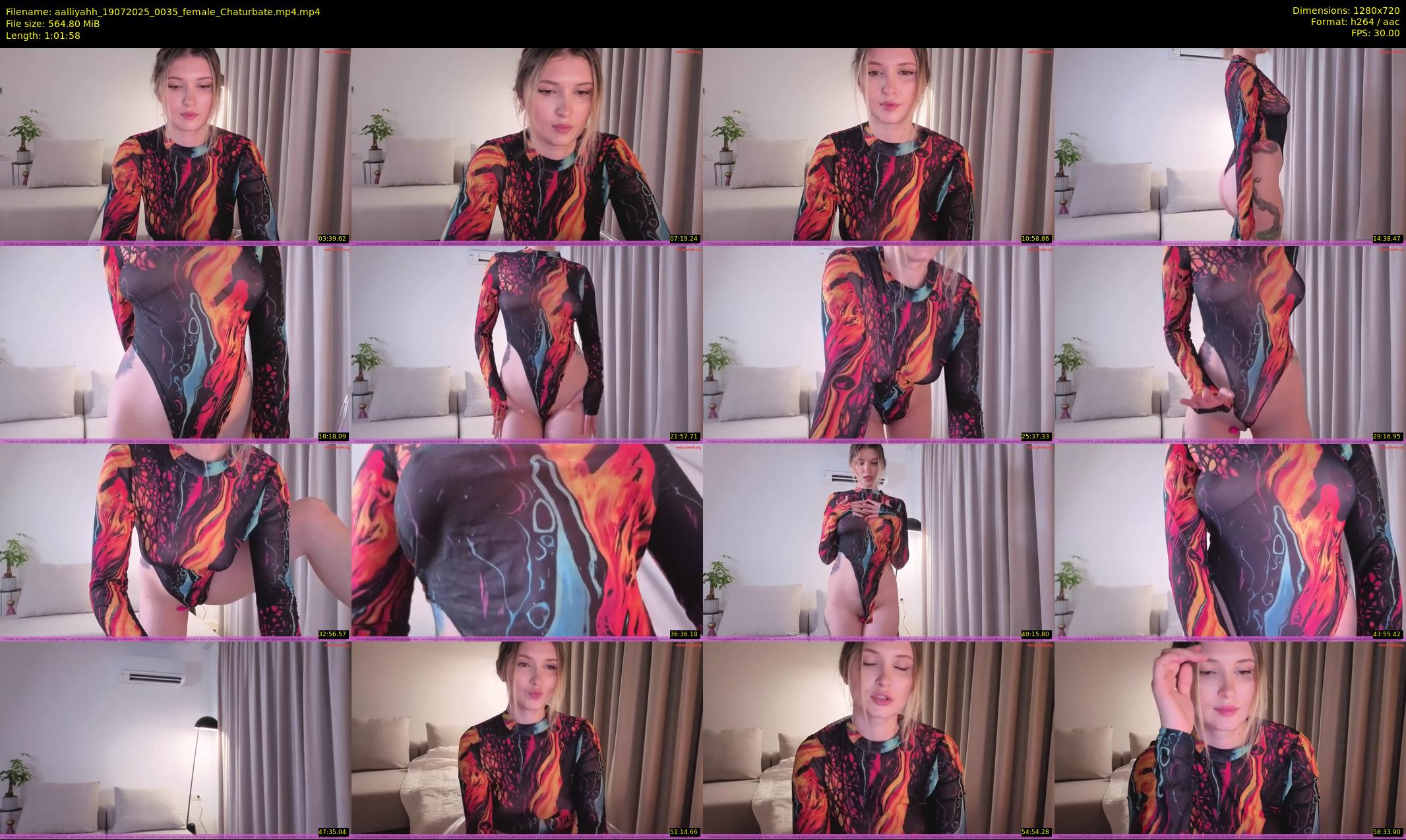 aalliyahh — 62 minute Chaturbate female cam show recording, 720p, Jul 19, 2025