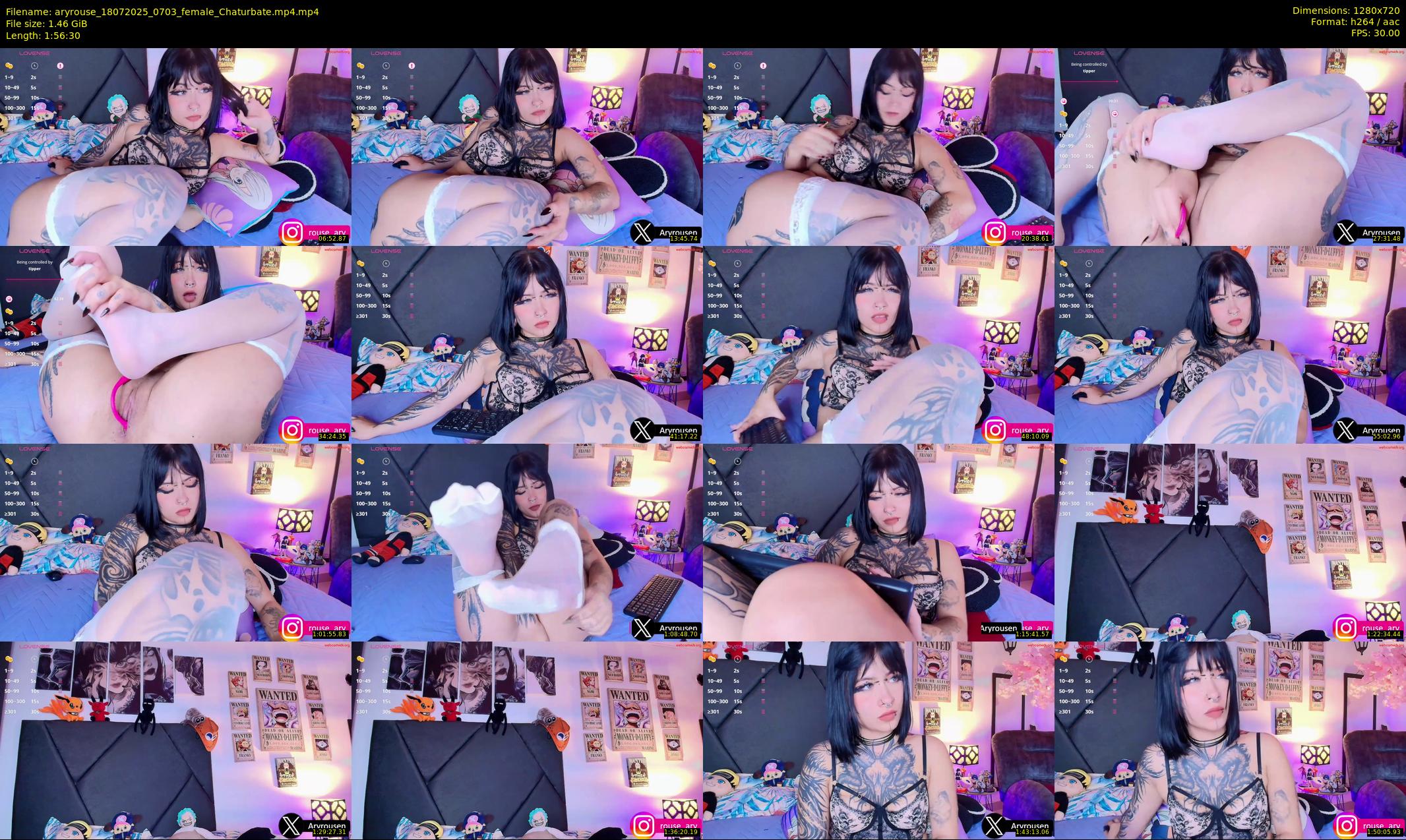 aryrouse — 117 minute Chaturbate female cam show recording, 720p, Jul 18, 2025