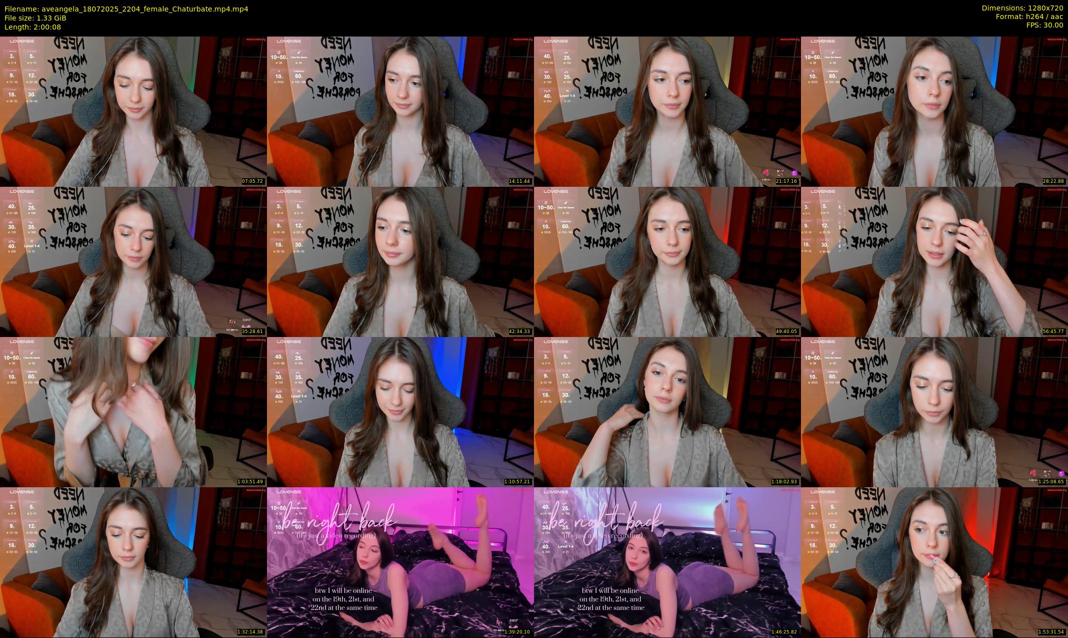 aveangela — 121 minute Chaturbate couple cam show recording, 720p, Jul 18, 2025