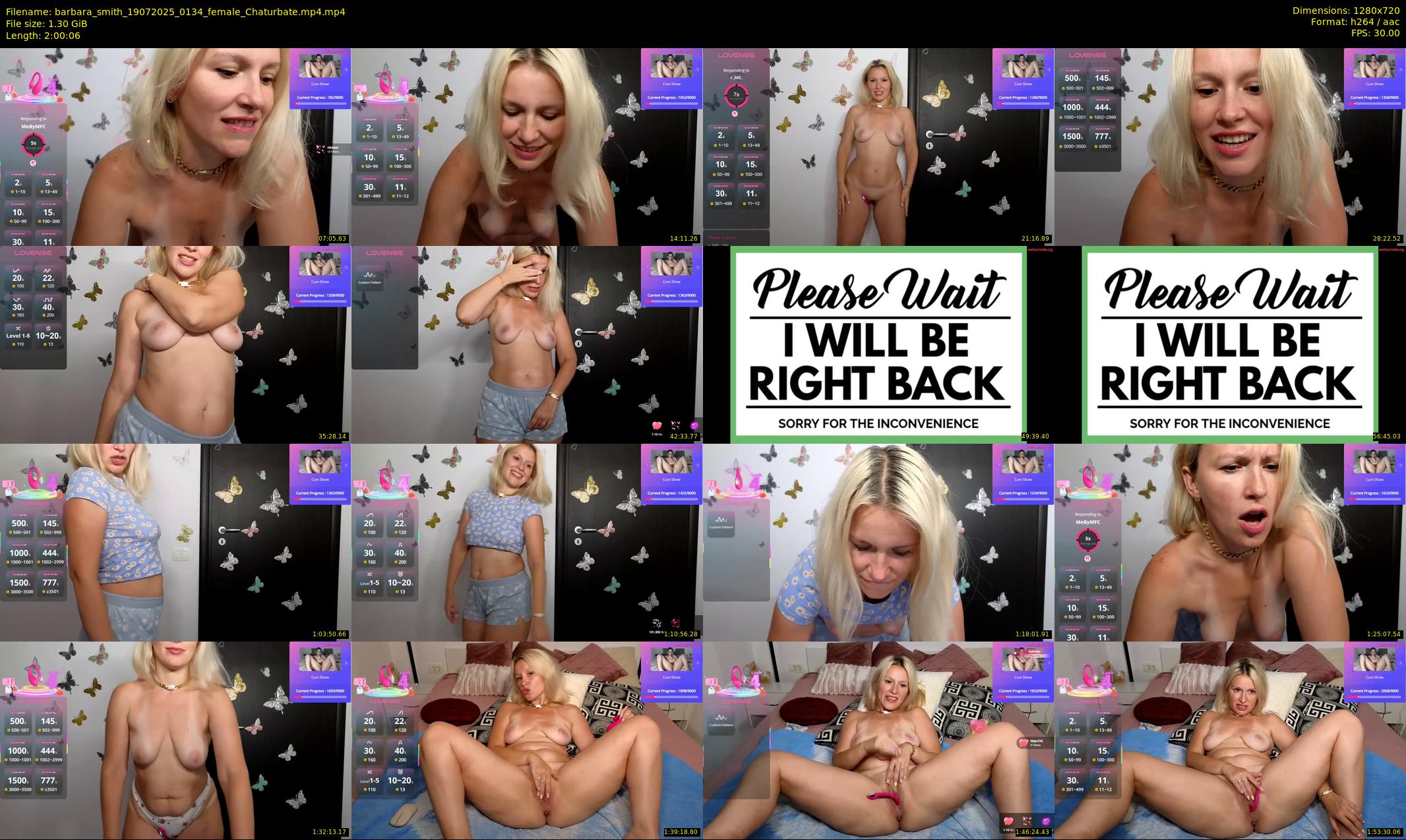 barbara_smith — 121 minute Chaturbate female cam show recording, 720p, Jul 19, 2025