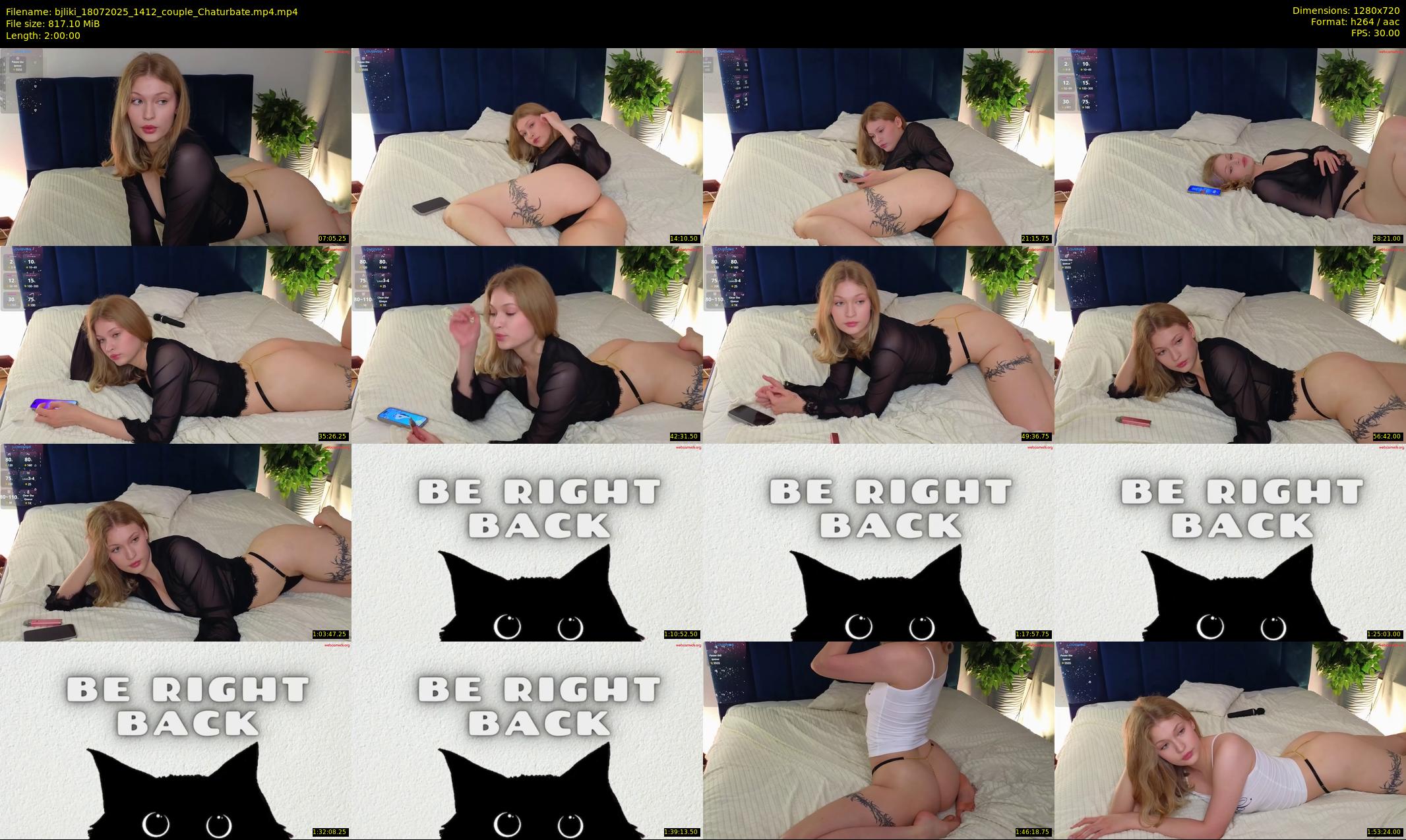 bjliki — 120 minute Chaturbate couple cam show recording, 720p, Jul 18, 2025