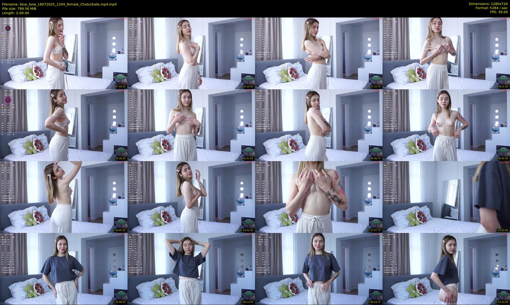 blue_bow — 120 minute Chaturbate female cam show recording, 720p, Jul 18, 2025