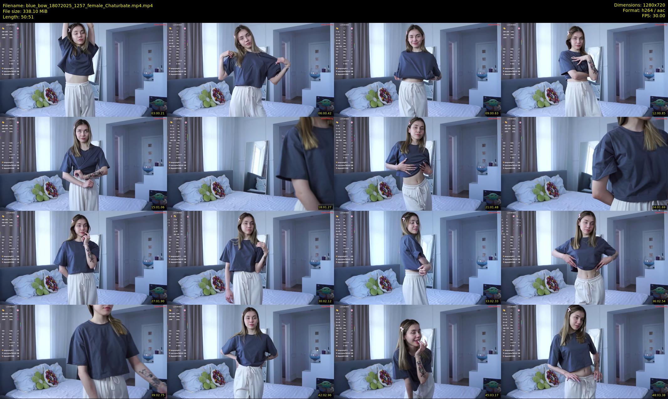 blue_bow — 51 minute Chaturbate female cam show recording, 720p, Jul 18, 2025
