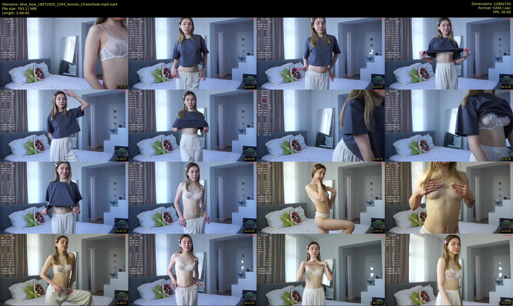 blue_bow — 120 minute Chaturbate female cam show recording, 720p, Jul 18, 2025