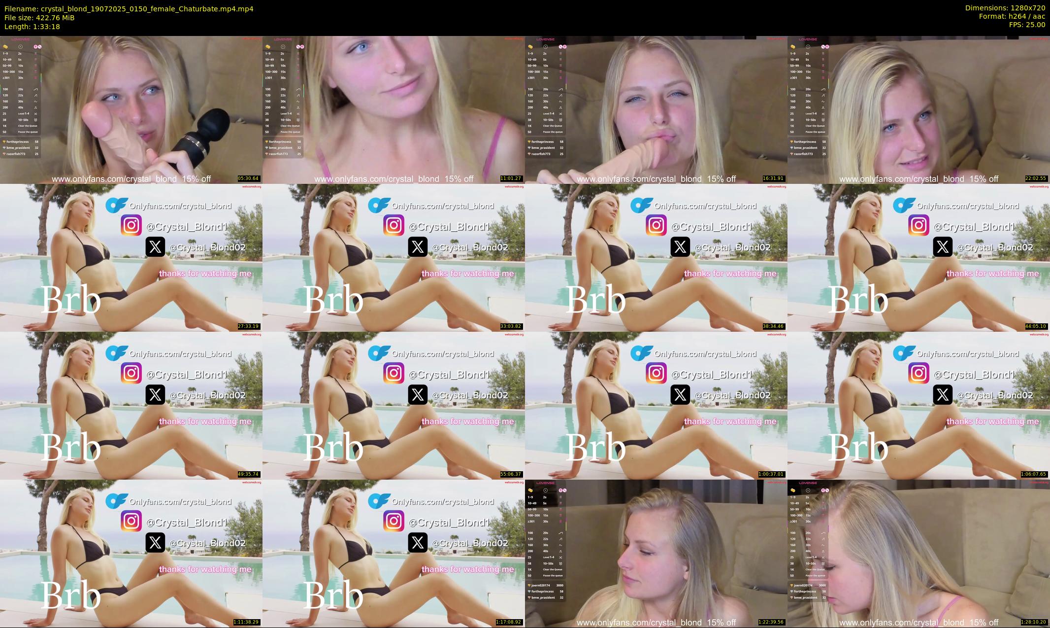 crystal_blond — 94 minute Chaturbate female cam show recording, 720p, Jul 19, 2025