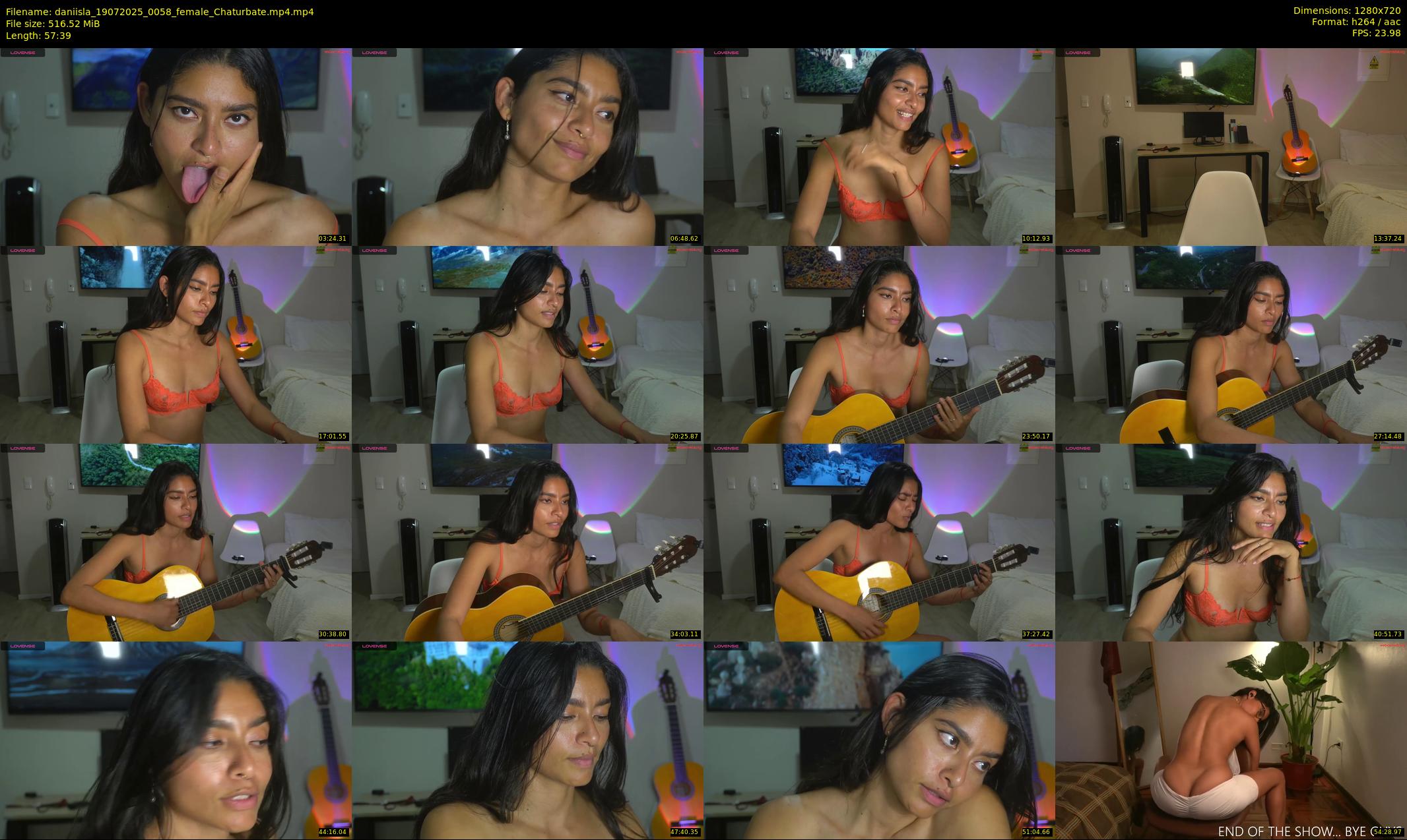 daniisla — 58 minute Chaturbate female cam show recording, 720p, Jul 19, 2025