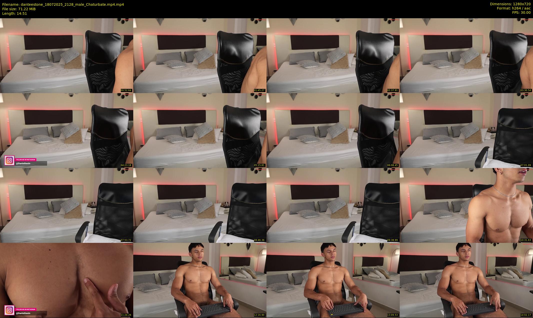 danteestone — 15 minute Chaturbate male cam show recording, 720p, Jul 18, 2025