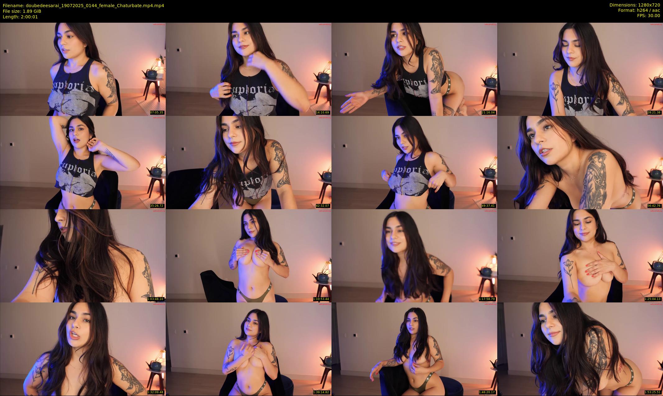 doubedeesarai — 121 minute Chaturbate female cam show recording, 720p, Jul 19, 2025