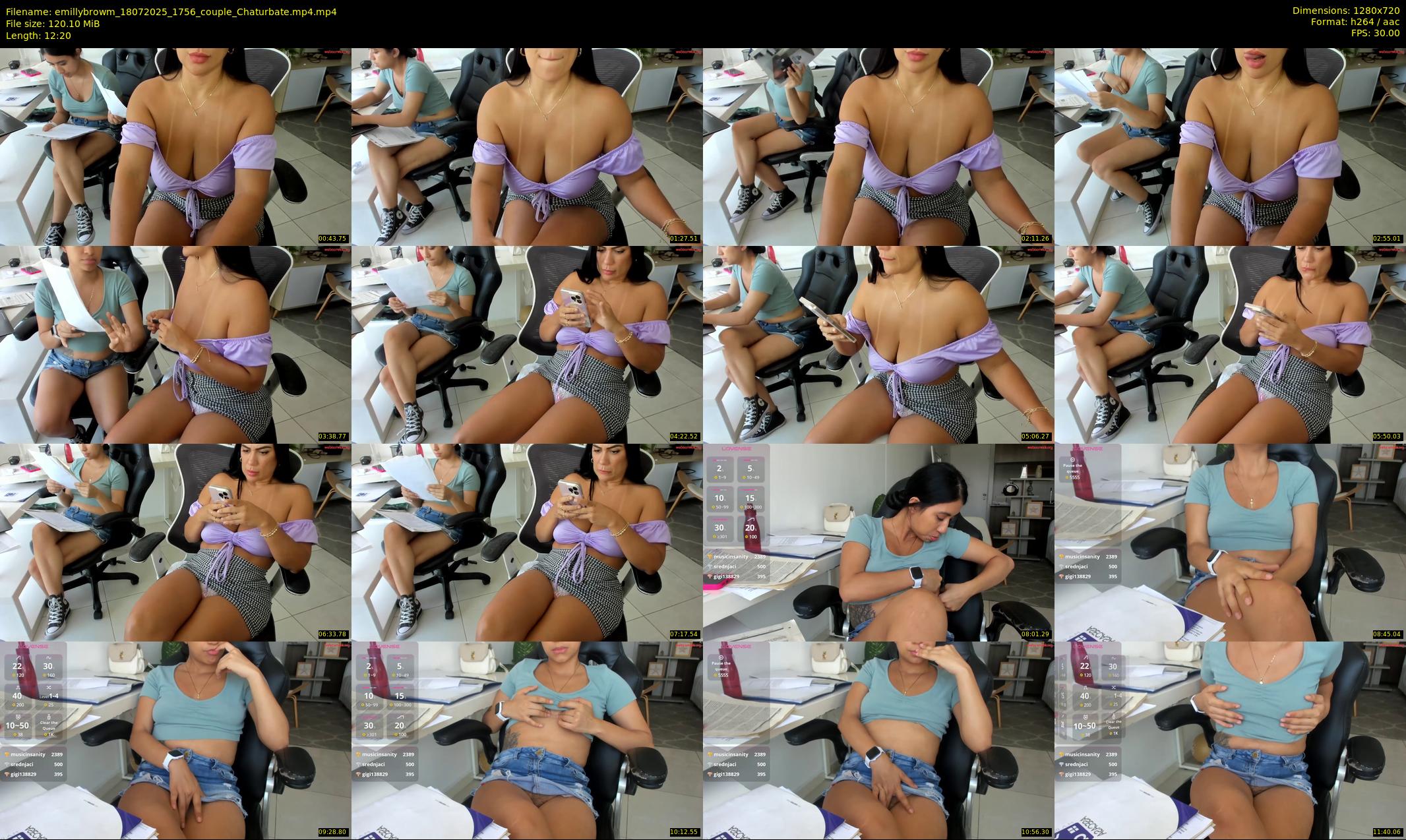 emillybrowm — 13 minute Chaturbate couple cam show recording, 720p, Jul 18, 2025