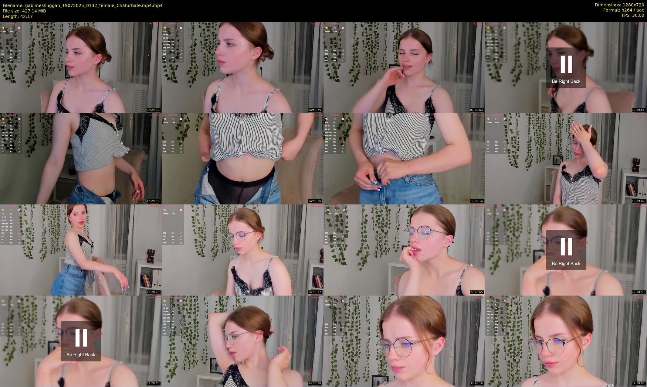 gabimeshuggah — 43 minute Chaturbate female cam show recording, 720p, Jul 19, 2025