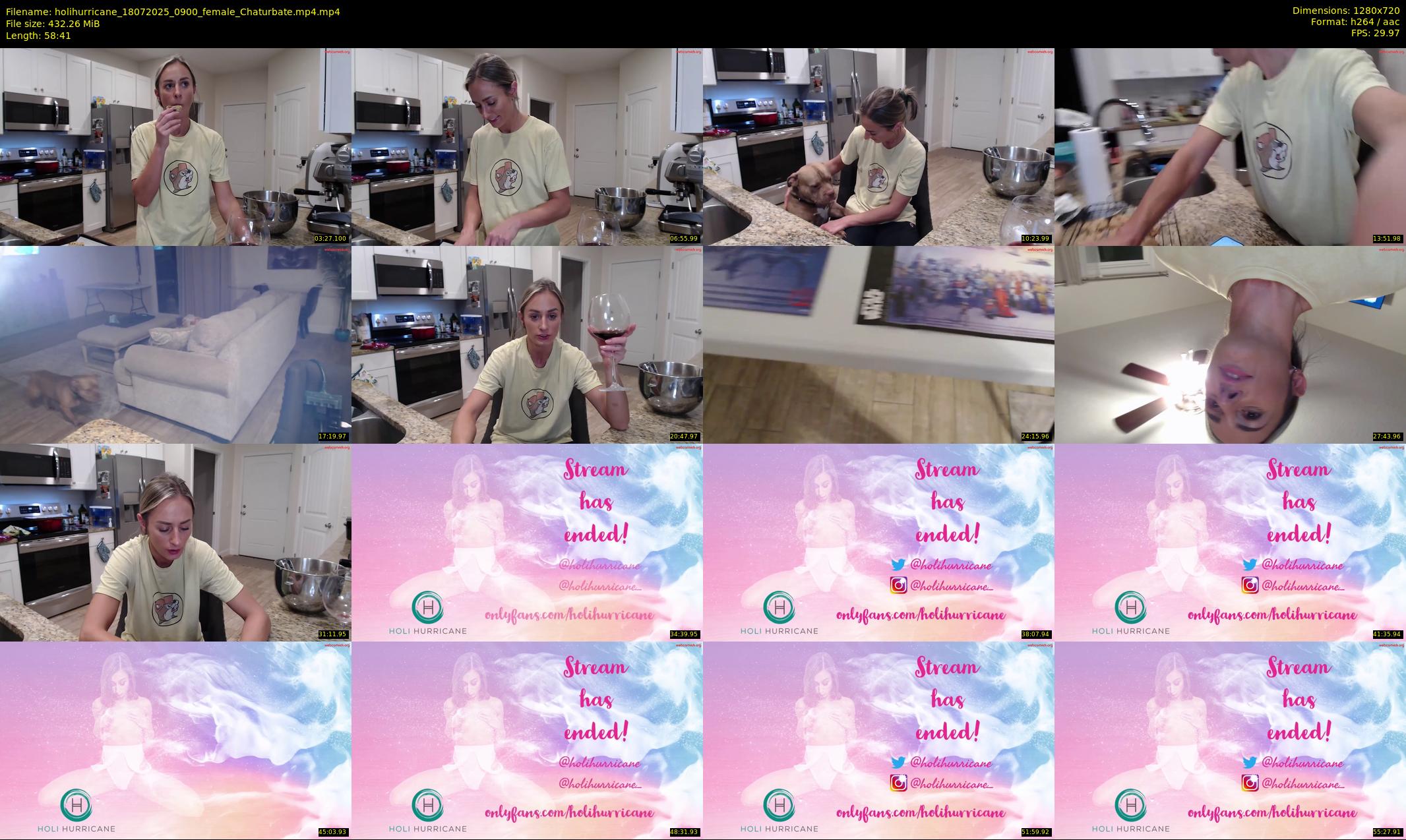 holihurricane — 59 minute Chaturbate female cam show recording, 720p, Jul 18, 2025