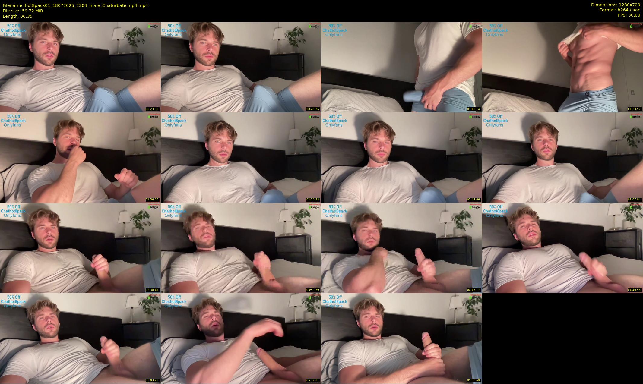 hot8pack01 — 7 minute Chaturbate male cam show recording, 720p, Jul 18, 2025