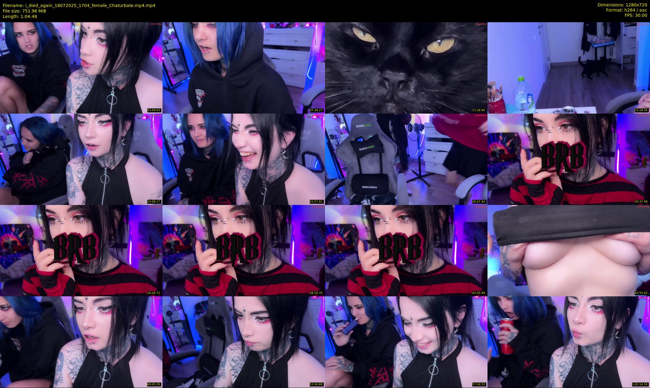 i_died_again — 65 minute Chaturbate female cam show recording, 720p, Jul 18, 2025
