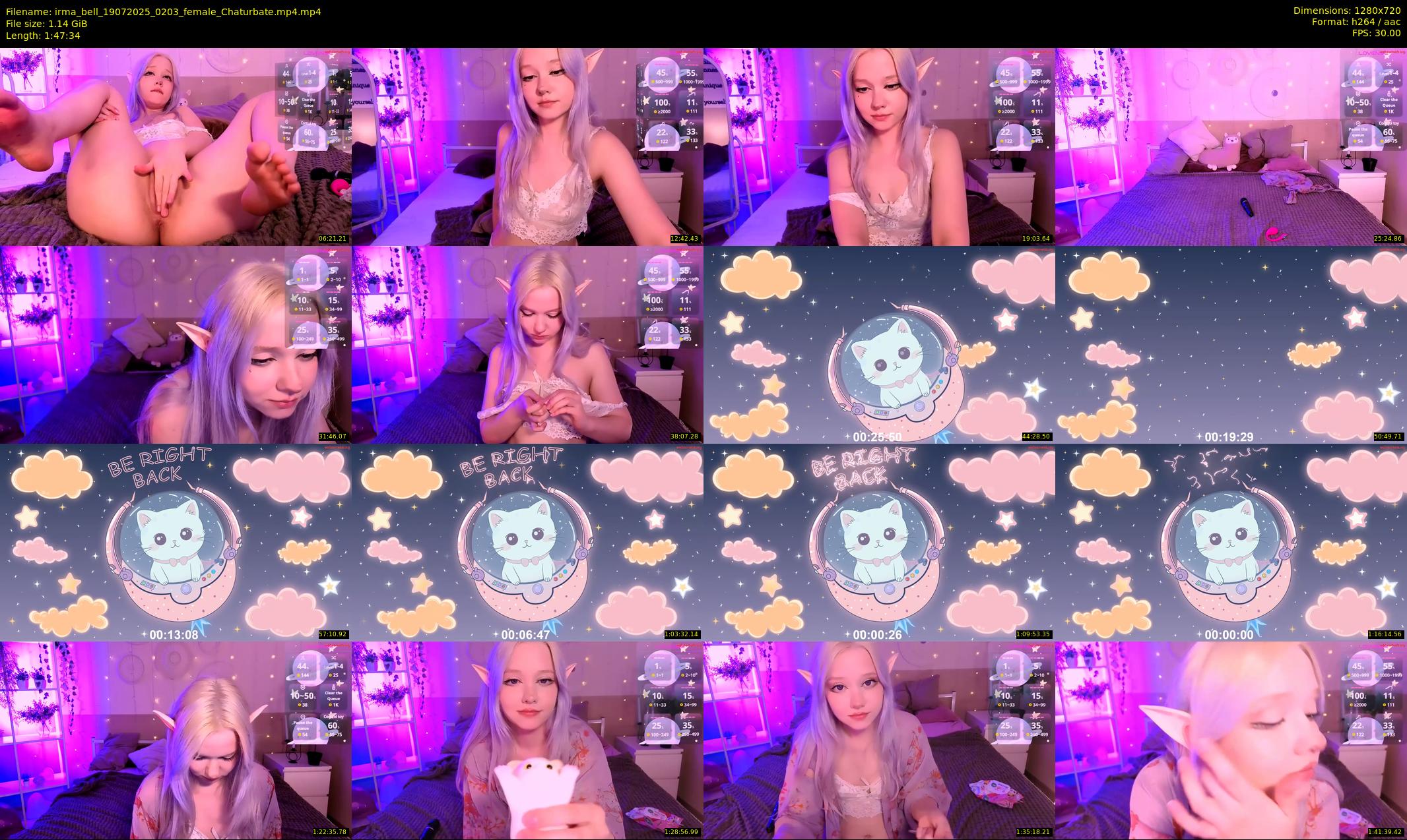 irma_bell — 108 minute Chaturbate female cam show recording, 720p, Jul 19, 2025