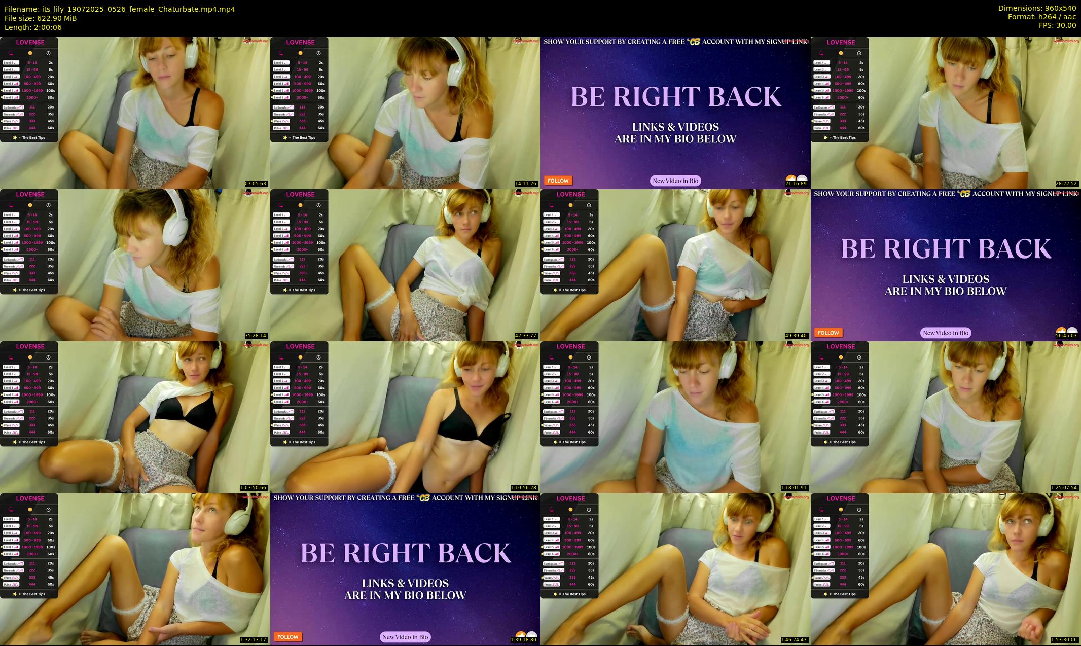 its_lily — 121 minute Chaturbate female cam show recording, 480p, Jul 19, 2025