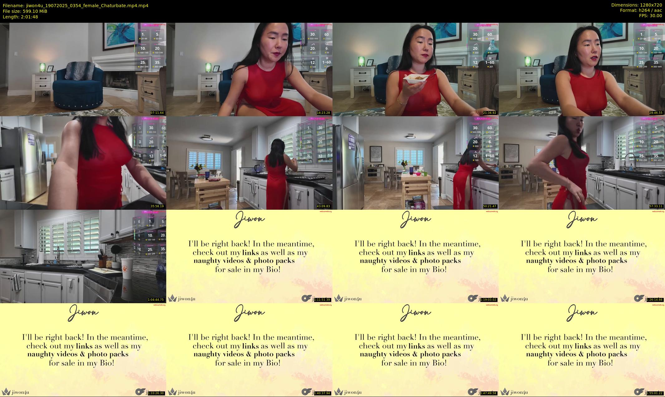 jiwon4u — 122 minute Chaturbate female cam show recording, 720p, Jul 19, 2025