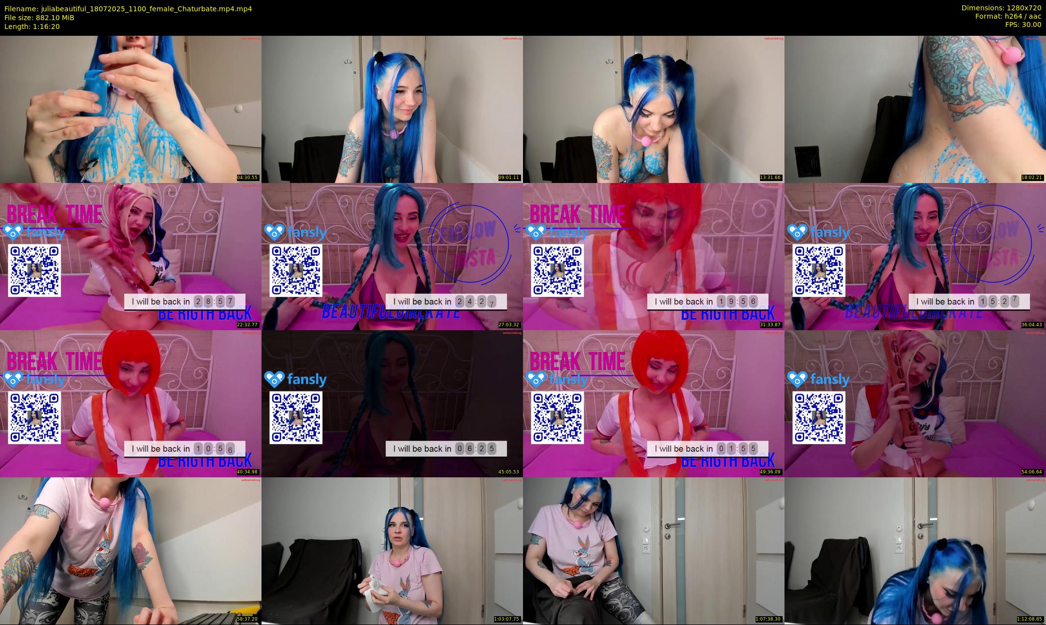 juliabeautiful — 77 minute Chaturbate female cam show recording, 720p, Jul 18, 2025