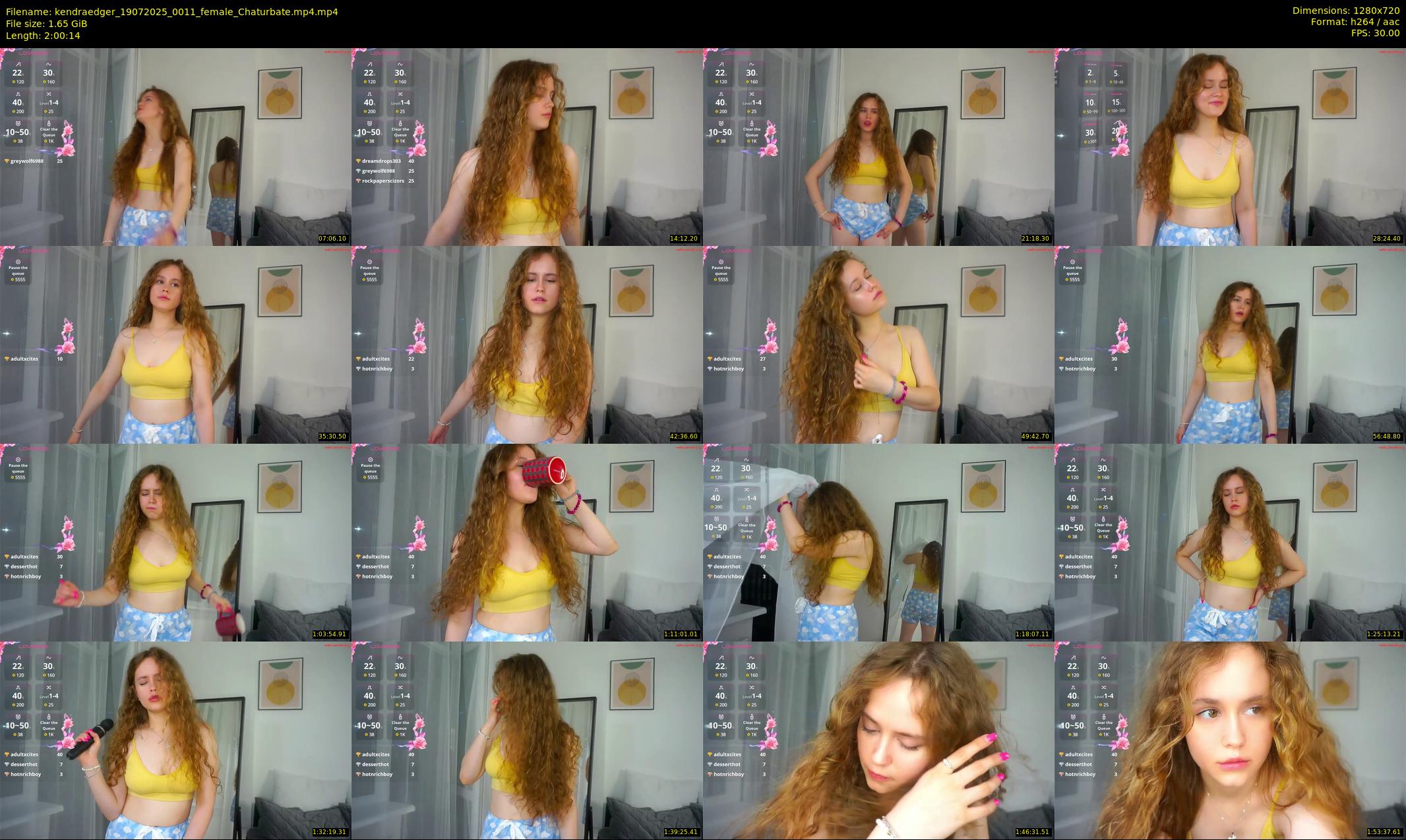 kendraedger — 121 minute Chaturbate female cam show recording, 720p, Jul 19, 2025