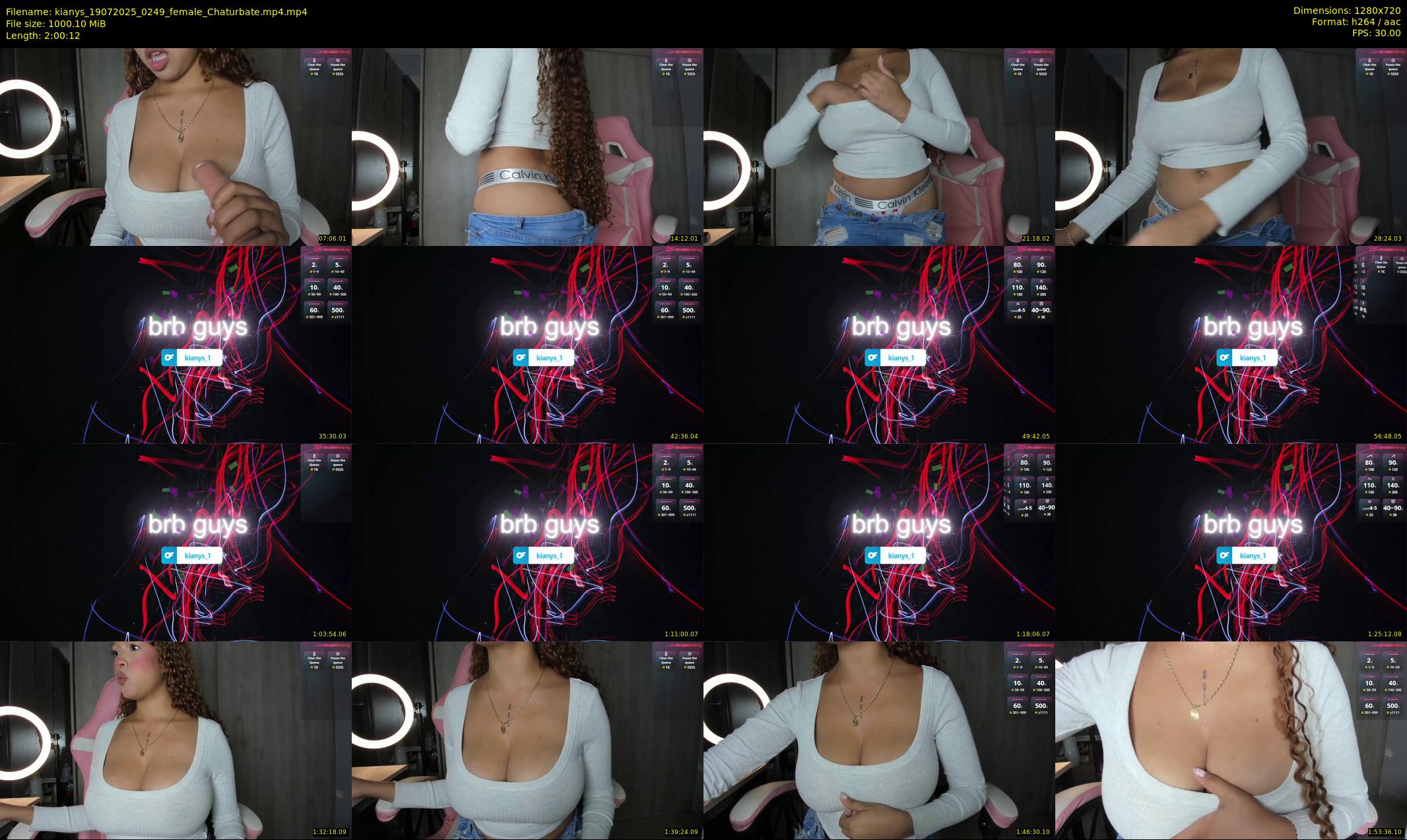 kianys — 121 minute Chaturbate female cam show recording, 720p, Jul 19, 2025