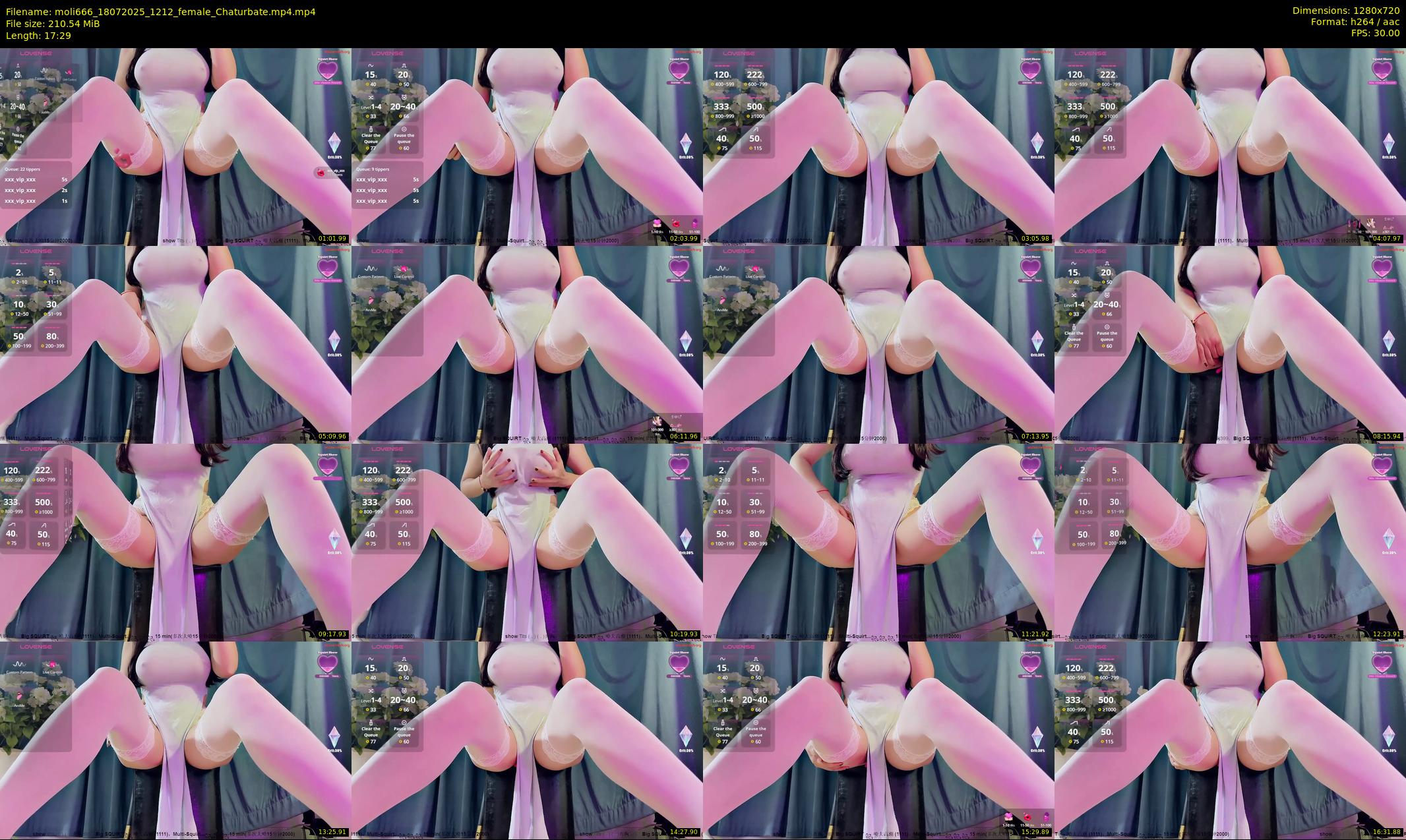 moli666 — 18 minute Chaturbate female cam show recording, 720p, Jul 18, 2025