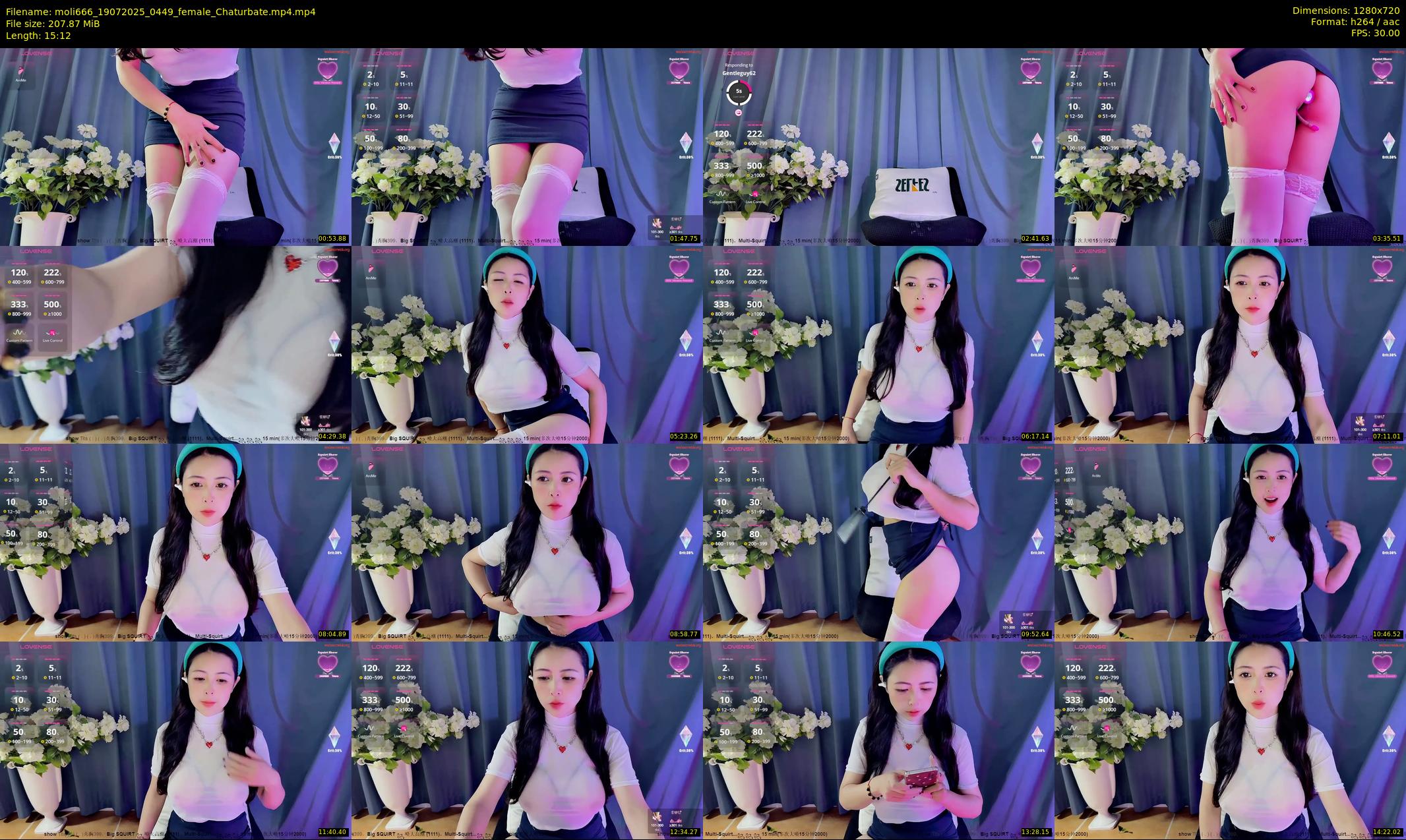 moli666 — 16 minute Chaturbate female cam show recording, 720p, Jul 19, 2025