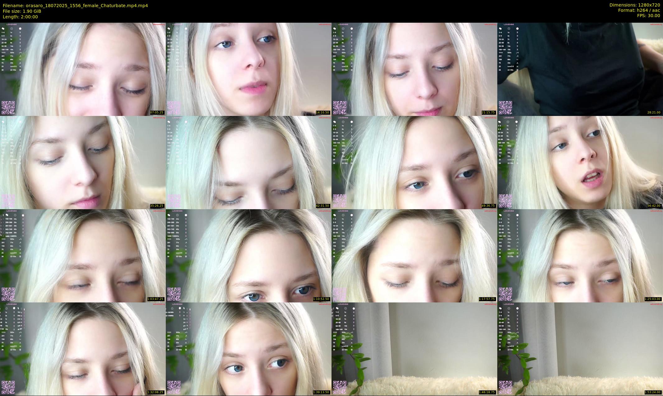 orasaro — 120 minute Chaturbate female cam show recording, 720p, Jul 18, 2025