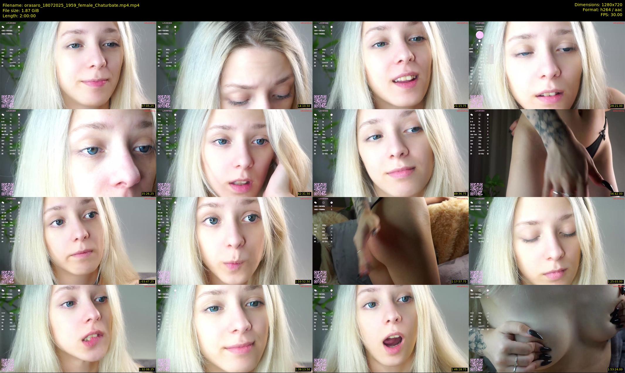 orasaro — 120 minute Chaturbate female cam show recording, 720p, Jul 18, 2025
