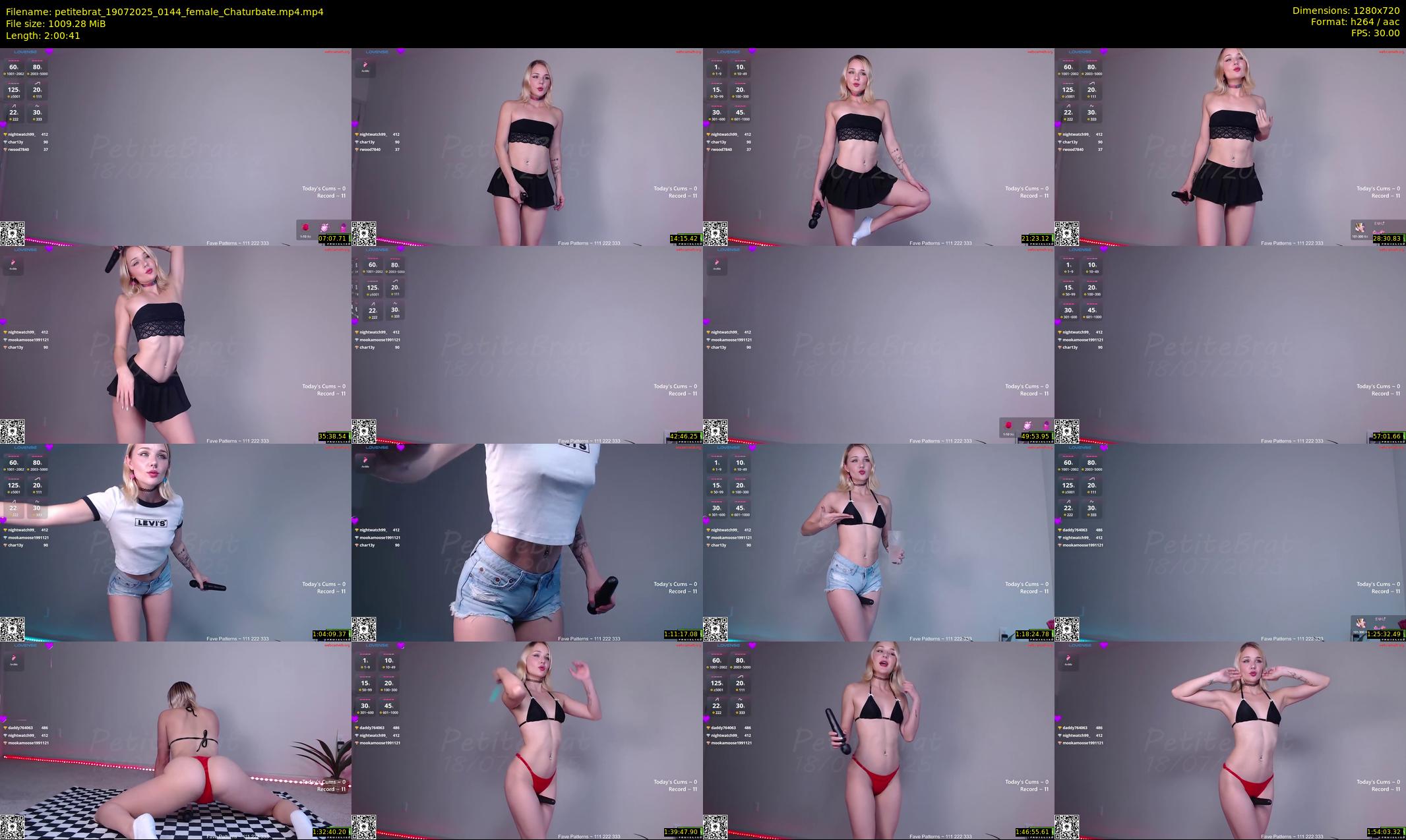 petitebrat — 121 minute Chaturbate female cam show recording, 720p, Jul 19, 2025