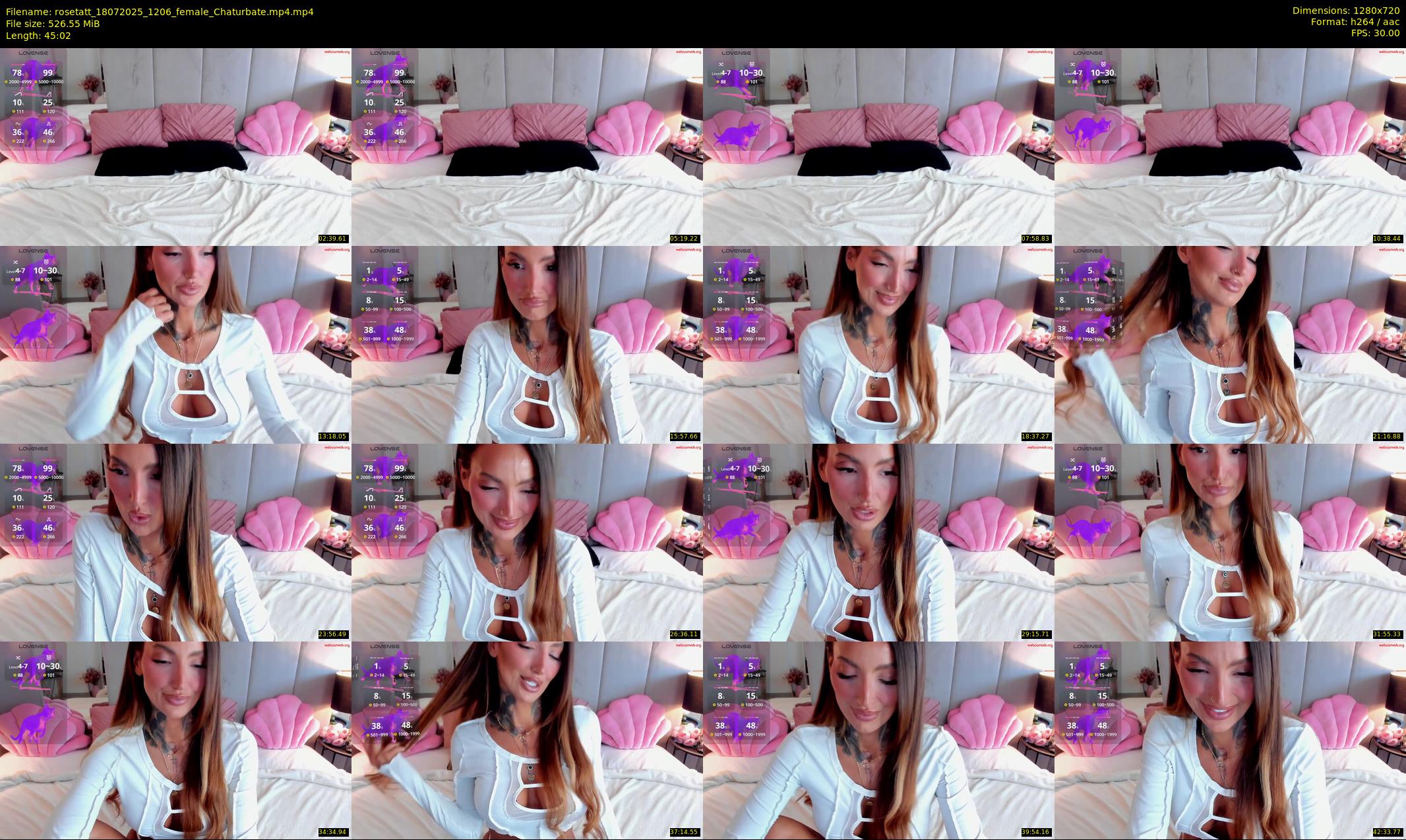 rosetatt — 46 minute Chaturbate female cam show recording, 720p, Jul 18, 2025
