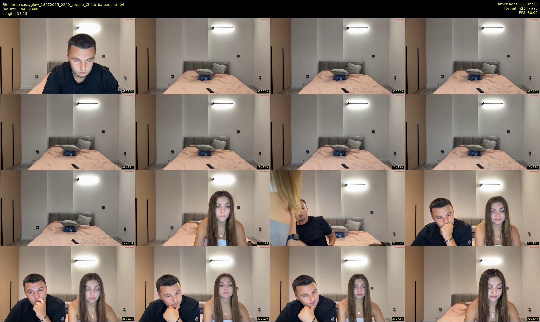 sassyglow — 34 minute Chaturbate couple cam show recording, 720p, Jul 18, 2025