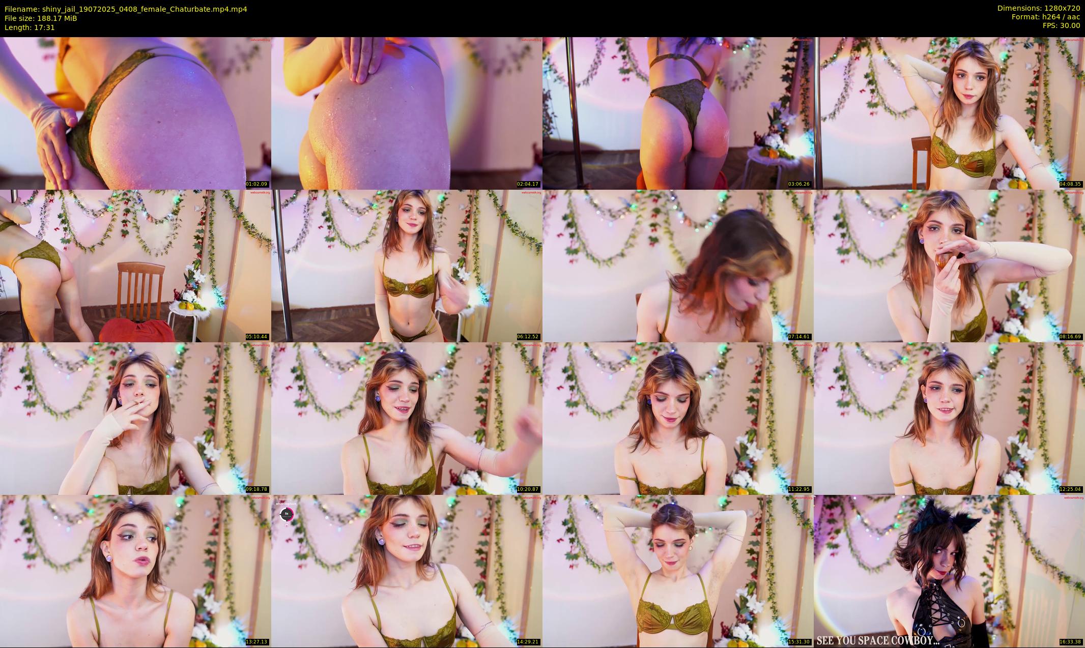 shiny_jail — 18 minute Chaturbate female cam show recording, 720p, Jul 19, 2025