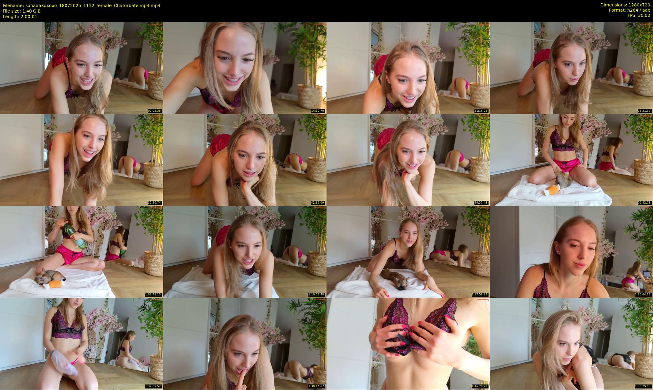 sofiaaaxoxoxo — 121 minute Chaturbate female cam show recording, 720p, Jul 18, 2025
