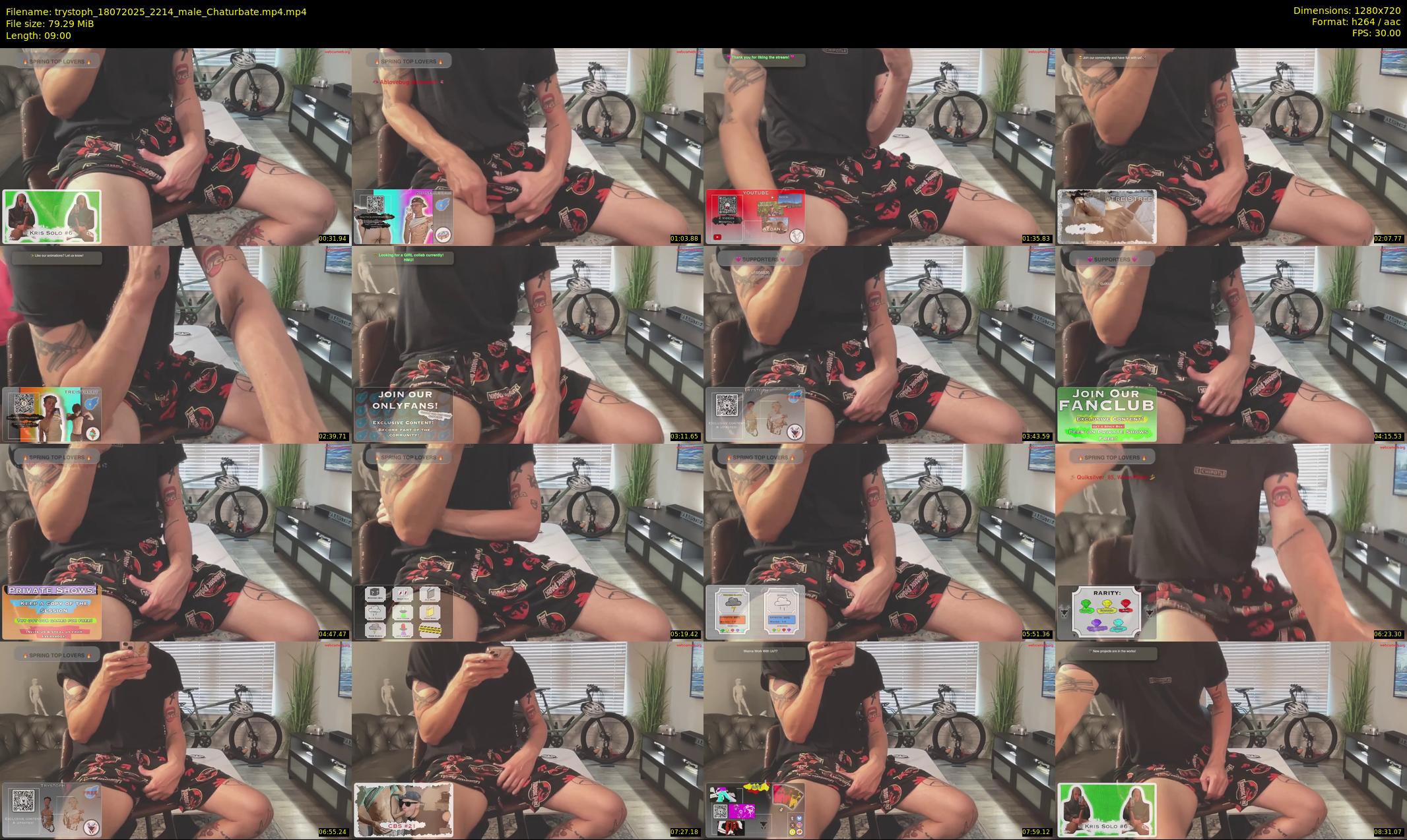 trystoph — 9 minute Chaturbate male cam show recording, 720p, Jul 18, 2025