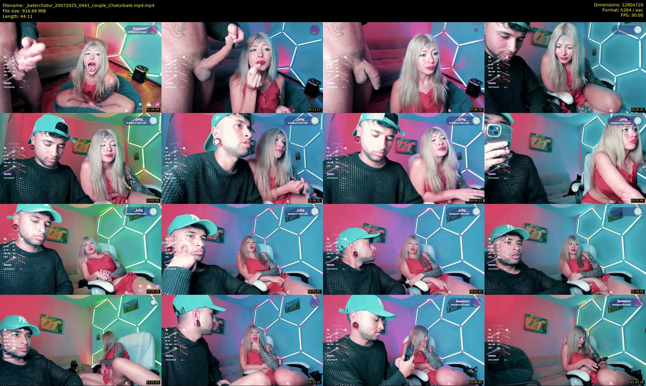_baterchatur — 45 minute Chaturbate couple cam show recording, 720p, Jul 20, 2025