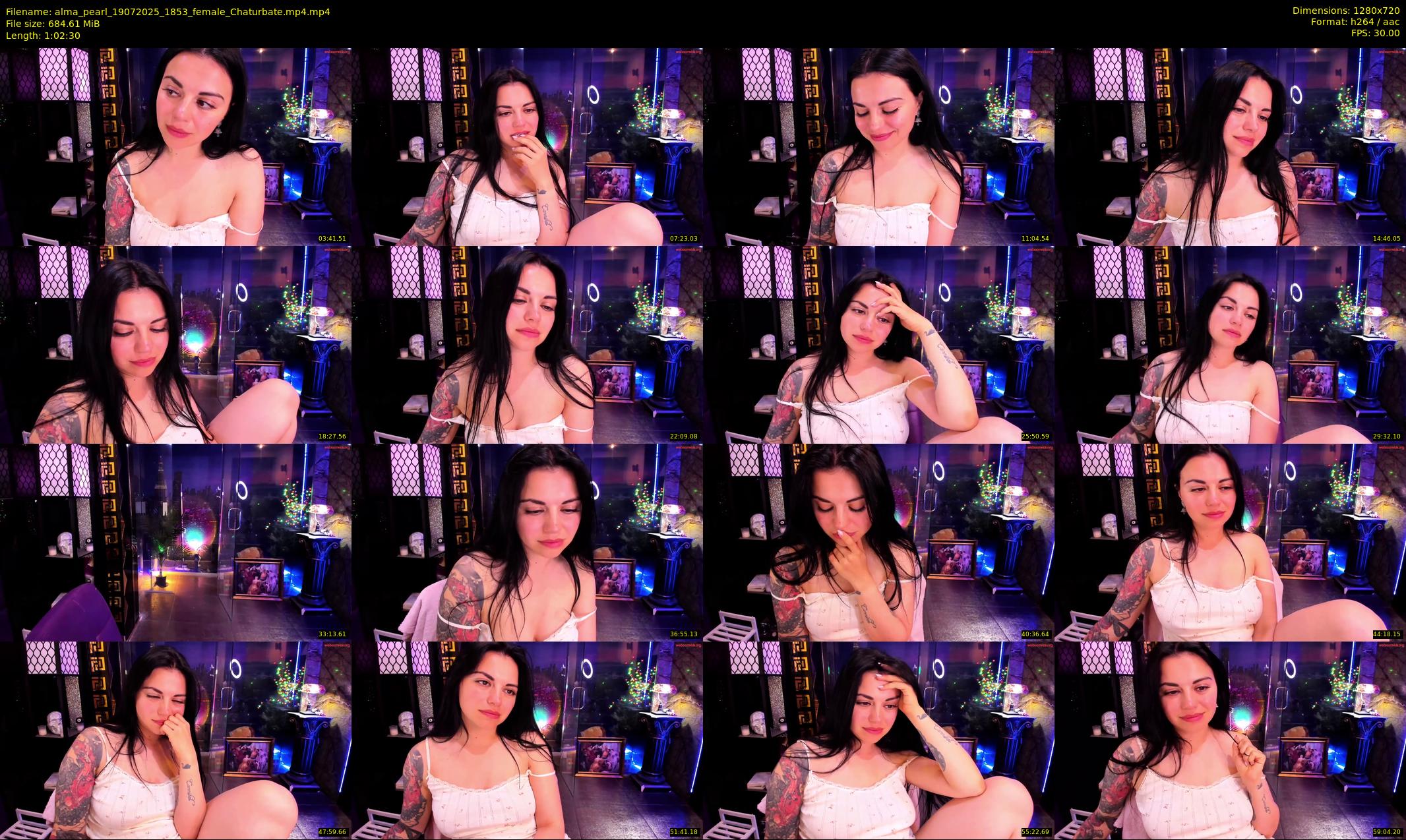 alma_pearl — 63 minute Chaturbate female cam show recording, 720p, Jul 19, 2025