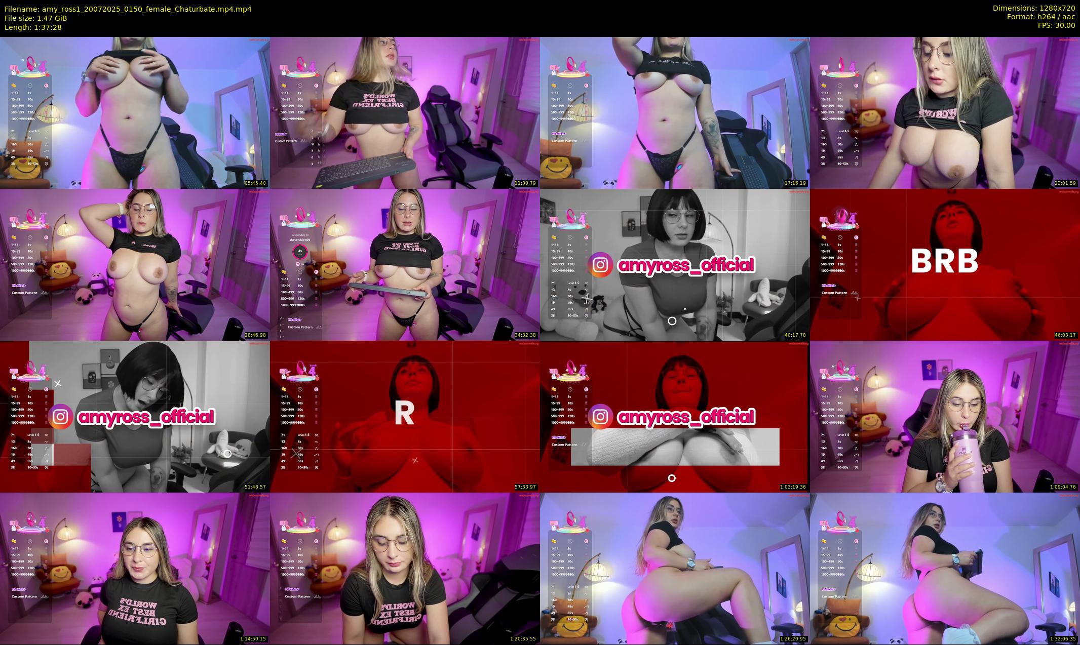 amy_ross1 — 98 minute Chaturbate female cam show recording, 720p, Jul 20, 2025