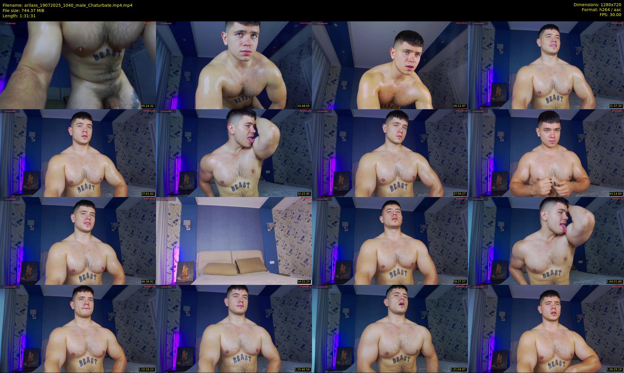 arilass — 92 minute Chaturbate male cam show recording, 720p, Jul 19, 2025
