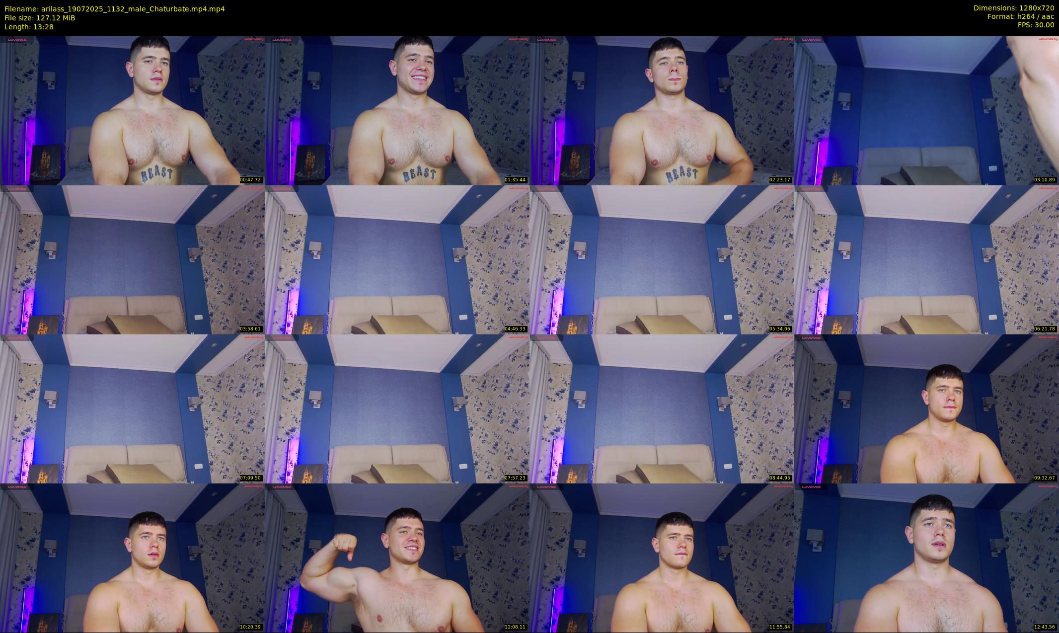arilass — 14 minute Chaturbate male cam show recording, 720p, Jul 19, 2025