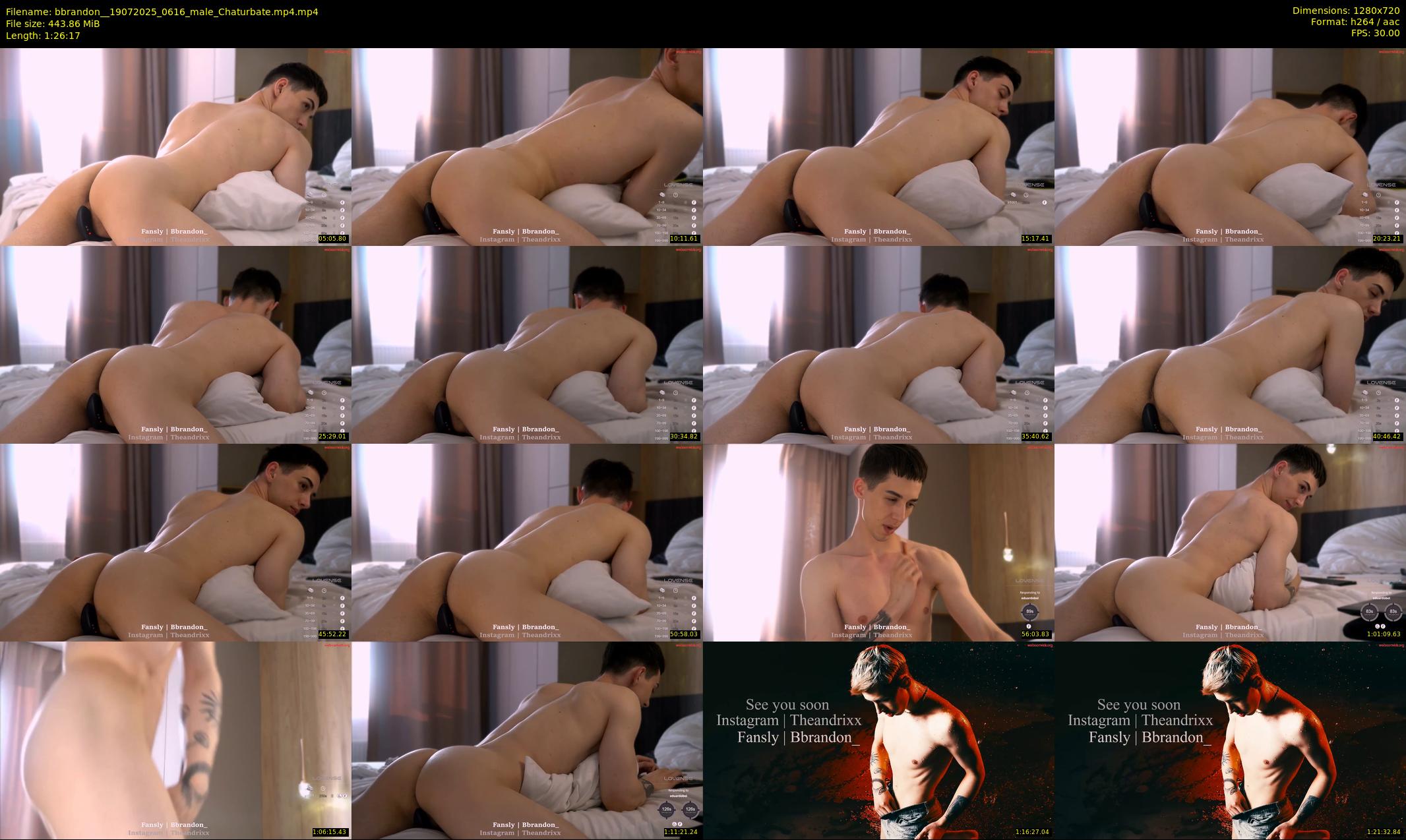 bbrandon_ — 87 minute Chaturbate male cam show recording, 720p, Jul 19, 2025