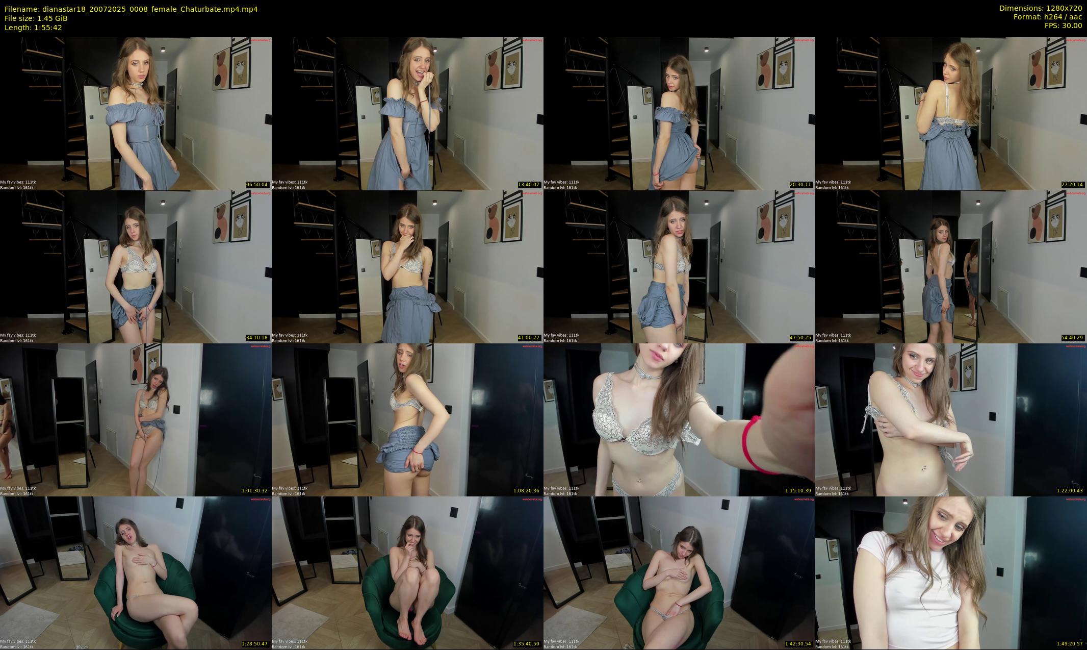 dianastar18 — 116 minute Chaturbate female cam show recording, 720p, Jul 20, 2025