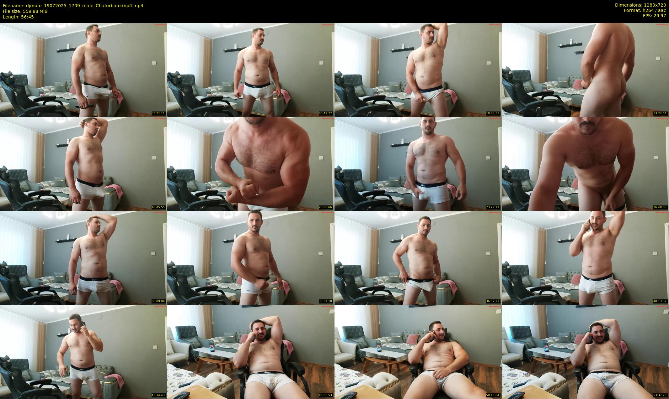 djmute — 57 minute Chaturbate male cam show recording, 720p, Jul 19, 2025